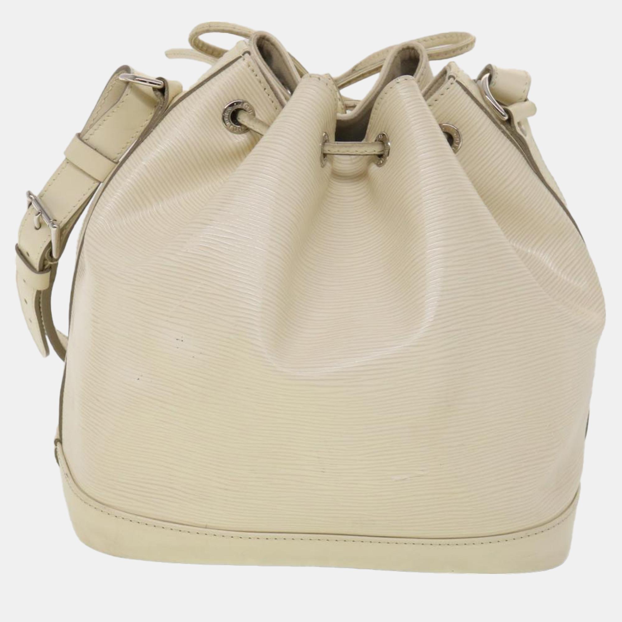 

Louis Vuitton White Epi Leather Noe Bucket Bag