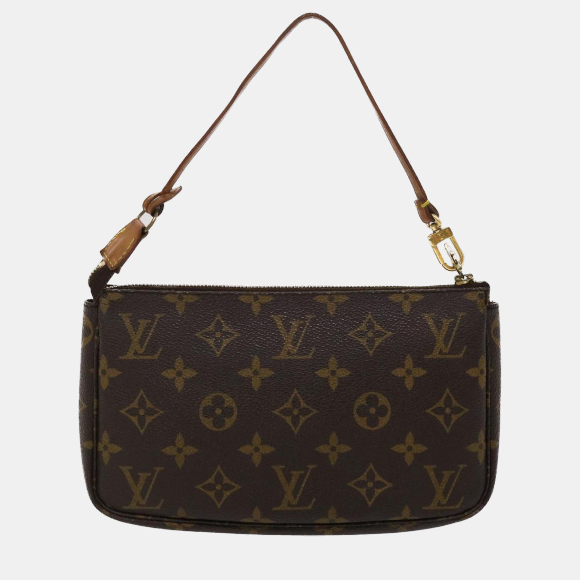 

Louis Vuitton Brown Monogram Canvas Pochette Accessoires Clutch Bag