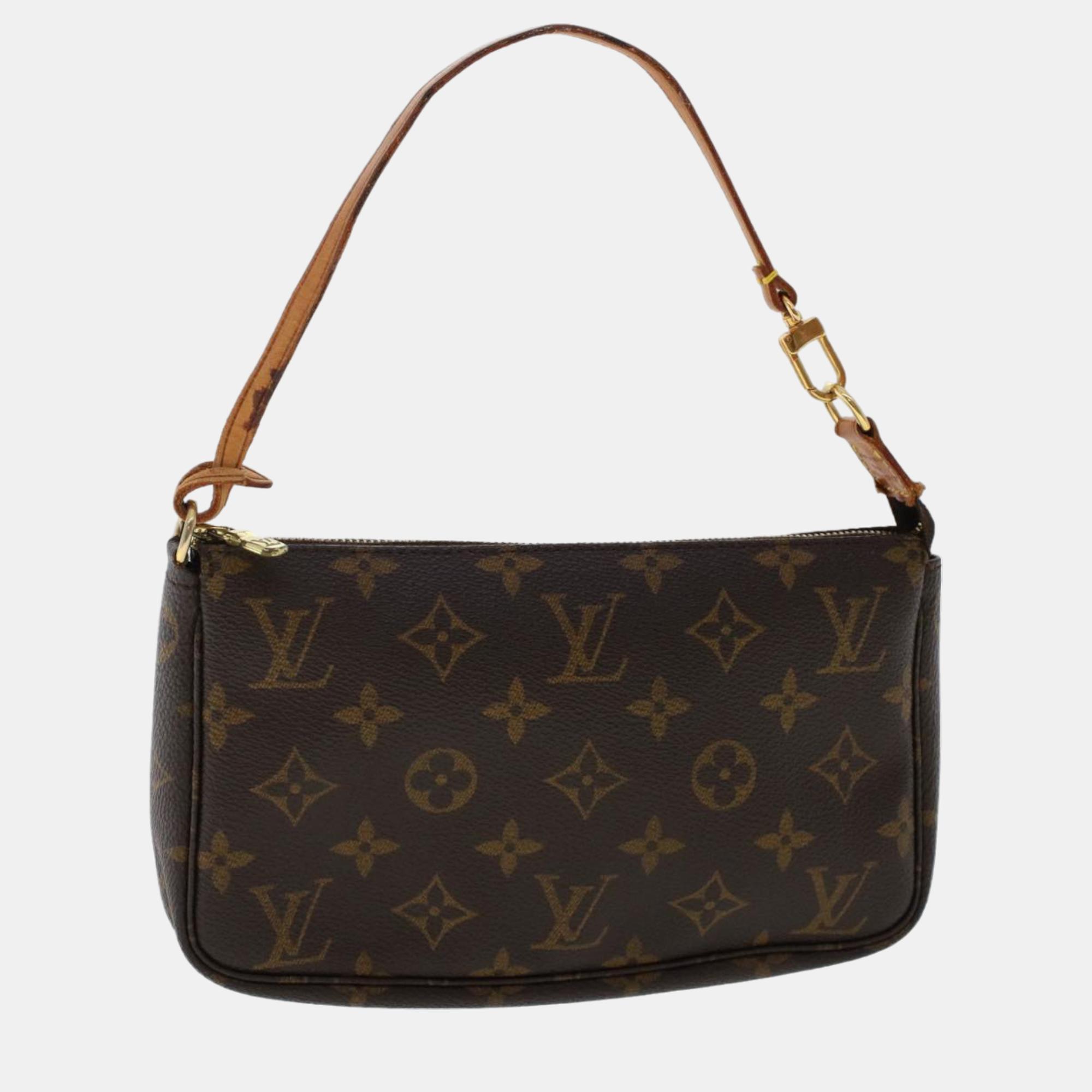 

Louis Vuitton Brown Monogram Canvas Pochette Accessoires Clutch Bag