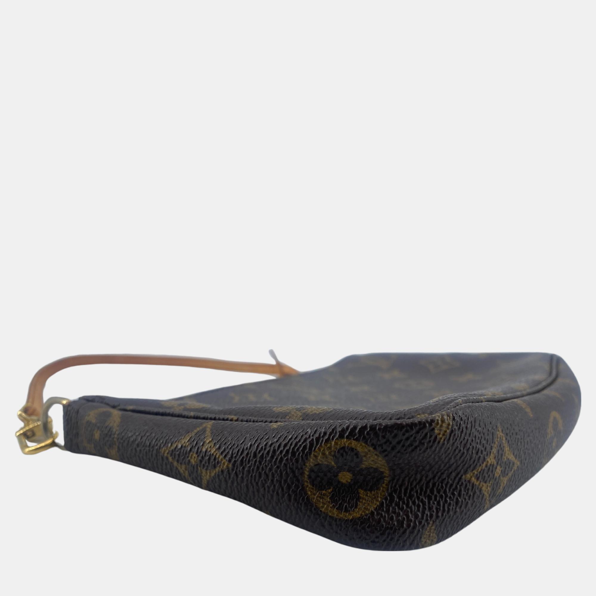 

Louis Vuitton Brown Monogram Canvas Pochette Accessoires Clutch Bag