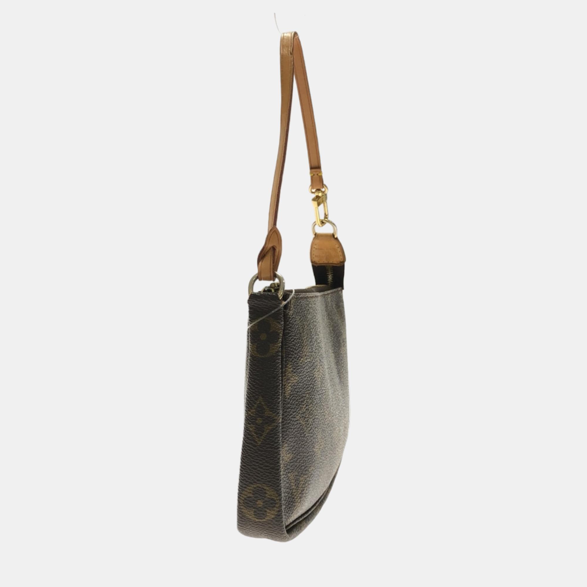 

Louis Vuitton Brown Monogram Canvas Pochette Accessoires Clutch Bag