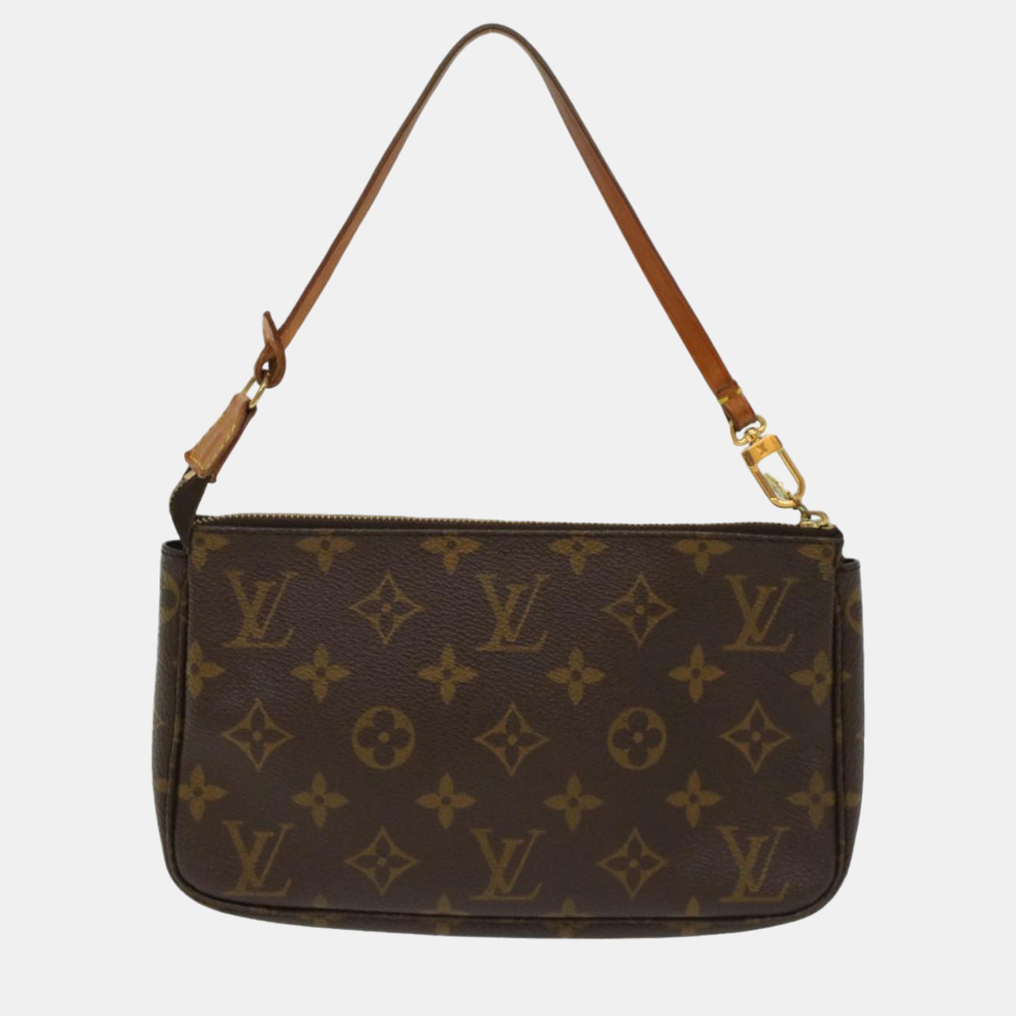 

Louis Vuitton Brown Monogram Canvas Pochette Accessoires Clutch Bag