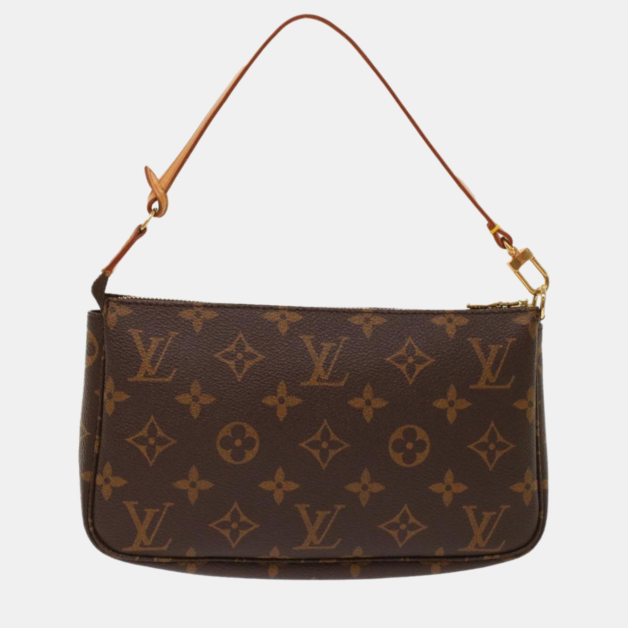 

Louis Vuitton Brown Monogram Canvas Pochette Accessoires Shoulder Bag