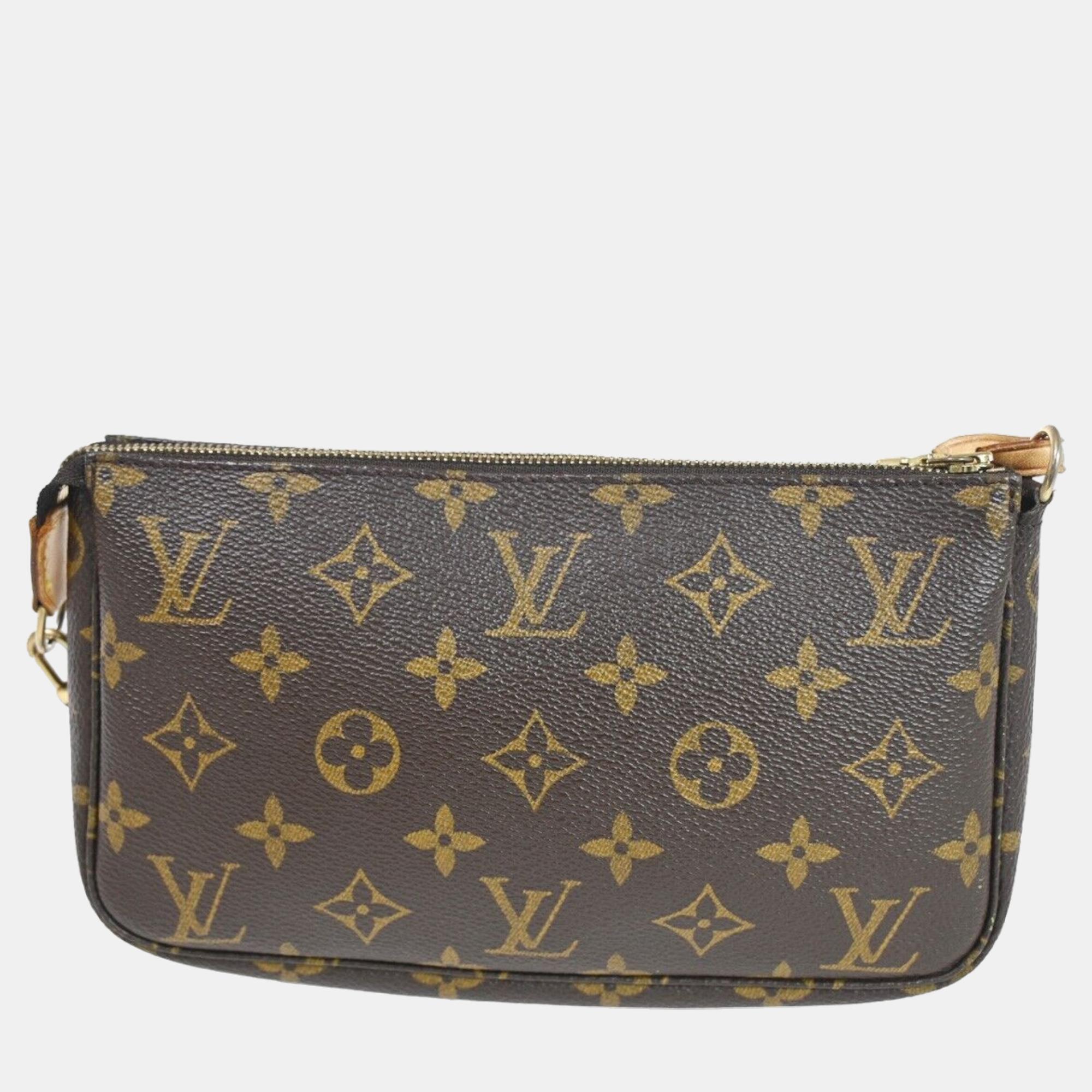 

Louis Vuitton Brown Monogram Canvas Pochette Accessoires Shoulder Bag