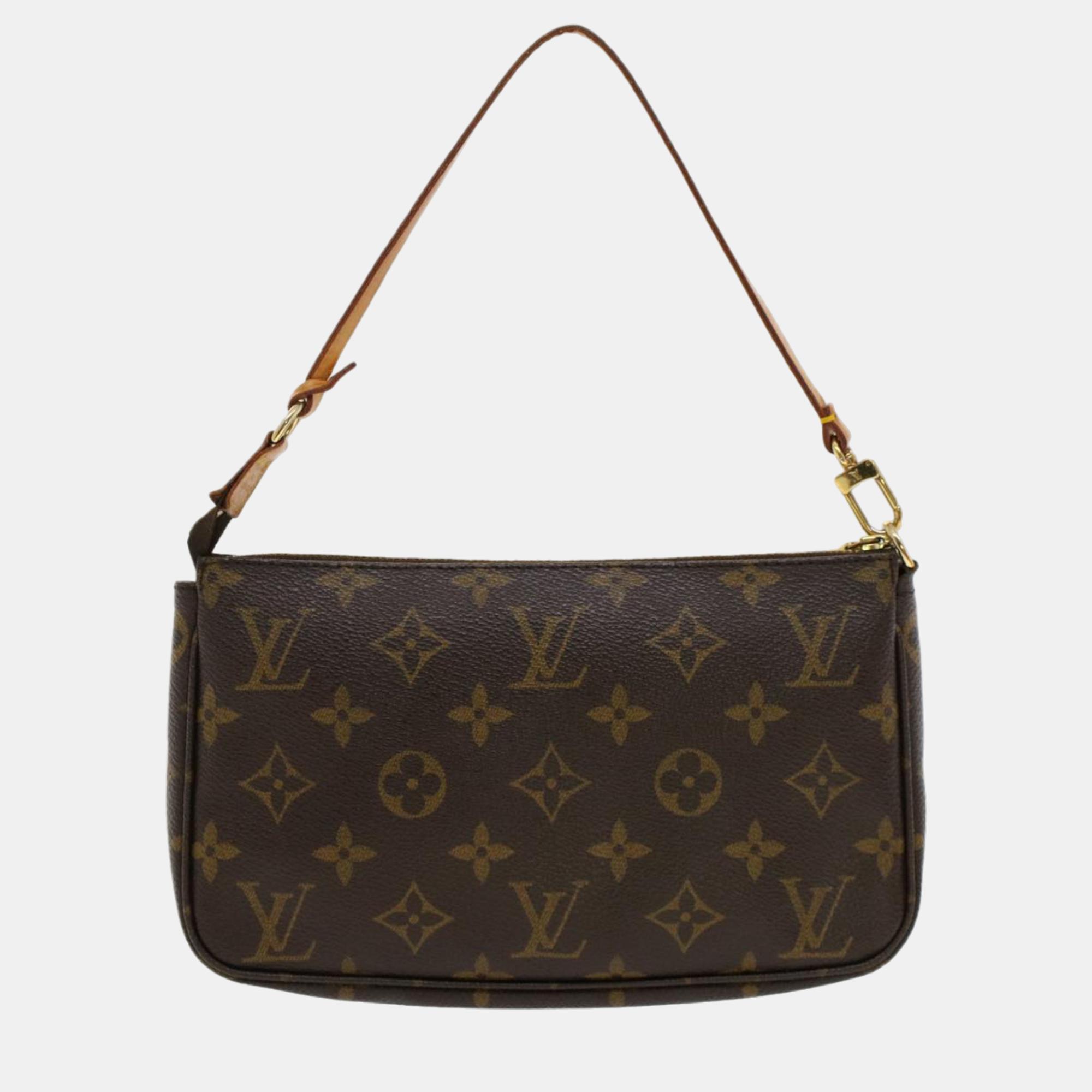 

Louis Vuitton Brown Monogram Canvas Pochette Accessoires Shoulder Bag