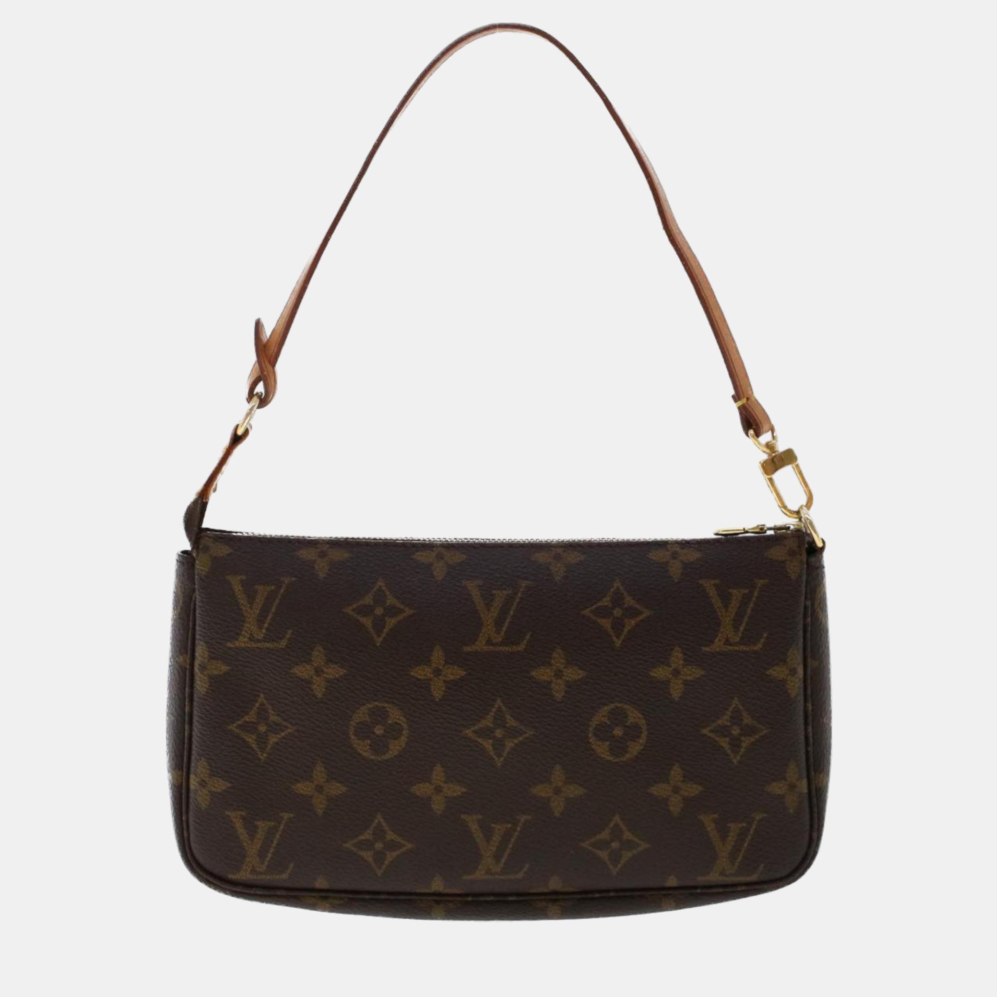 

Louis Vuitton Brown Monogram Canvas Pochette Accessoires Shoulder Bag