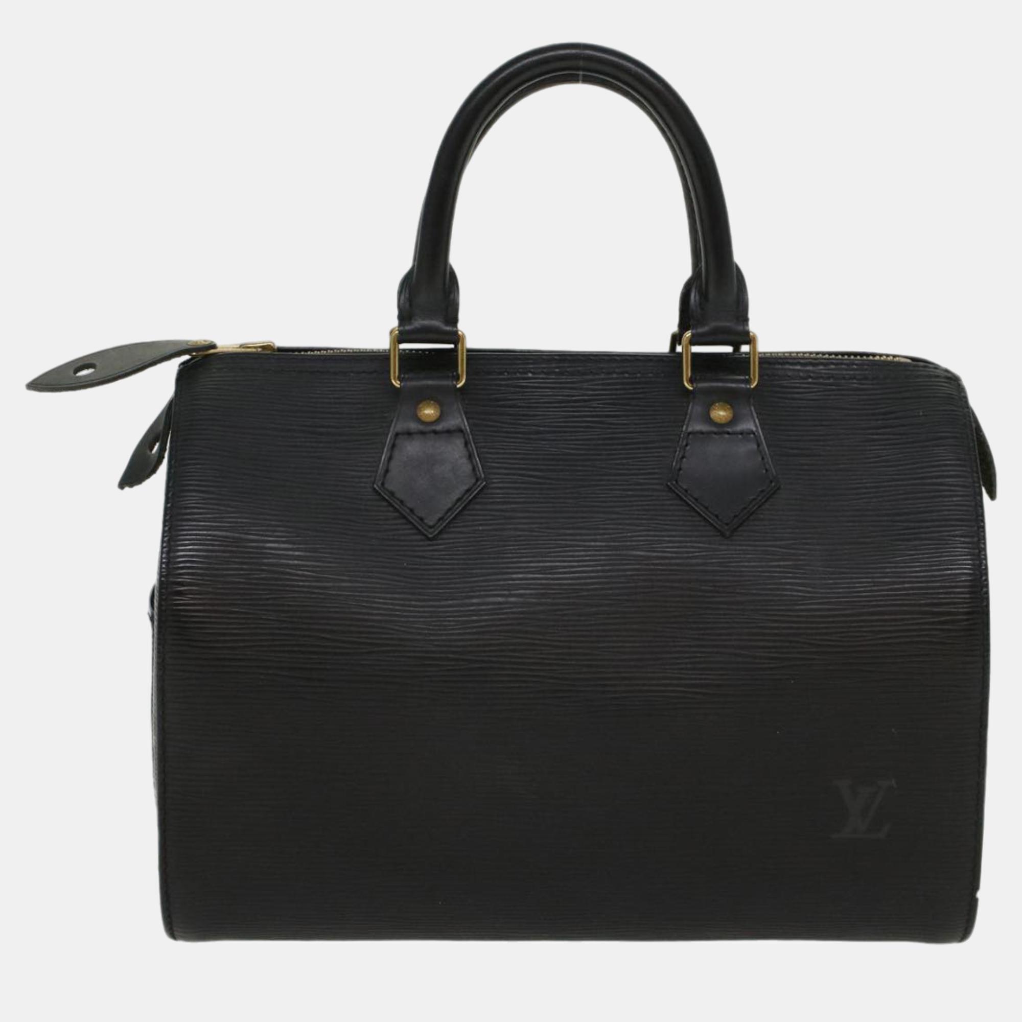 Louis Vuitton Black EPI Leather Speedy Bag