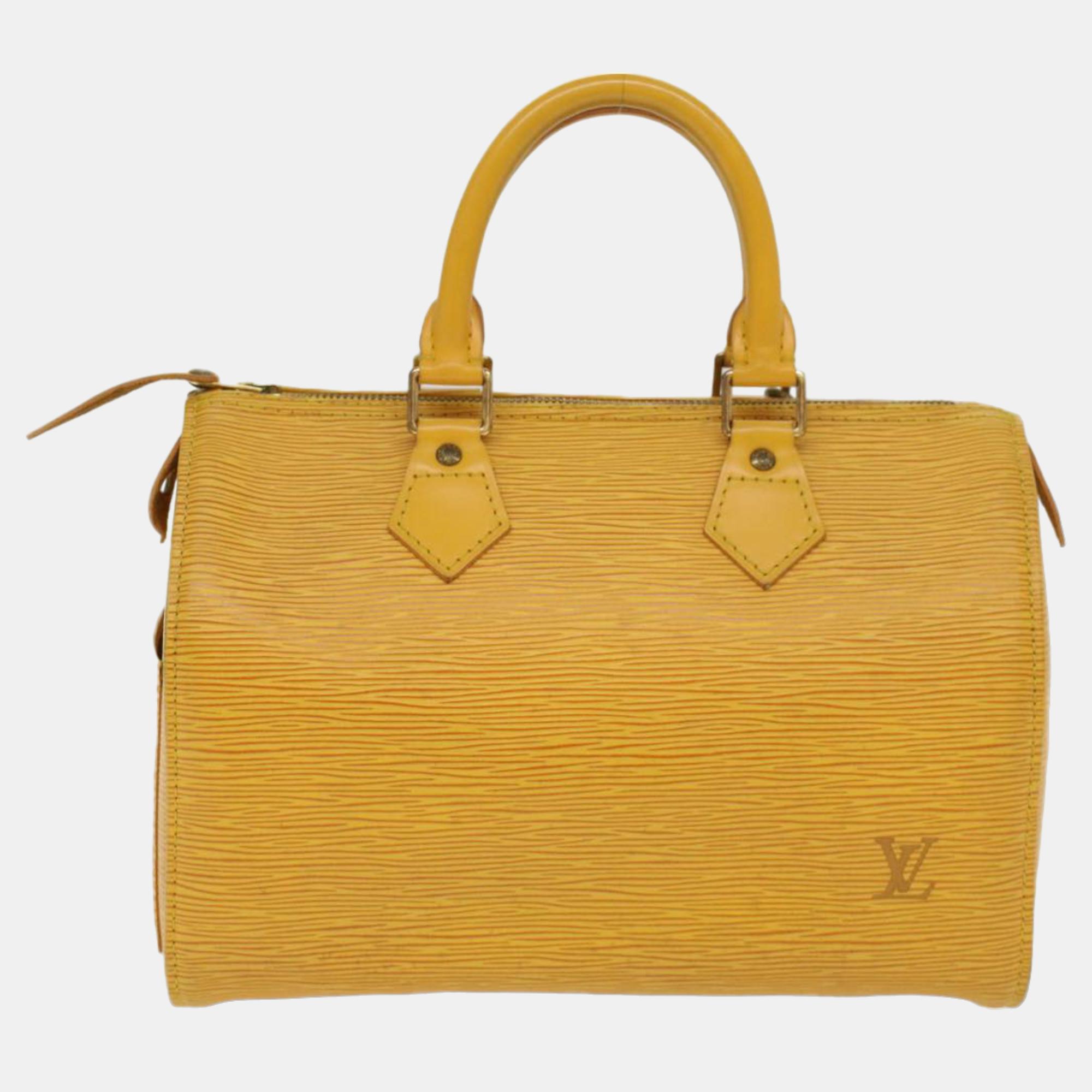 

Louis Vuitton Yellow Epi Leather Speedy Bag