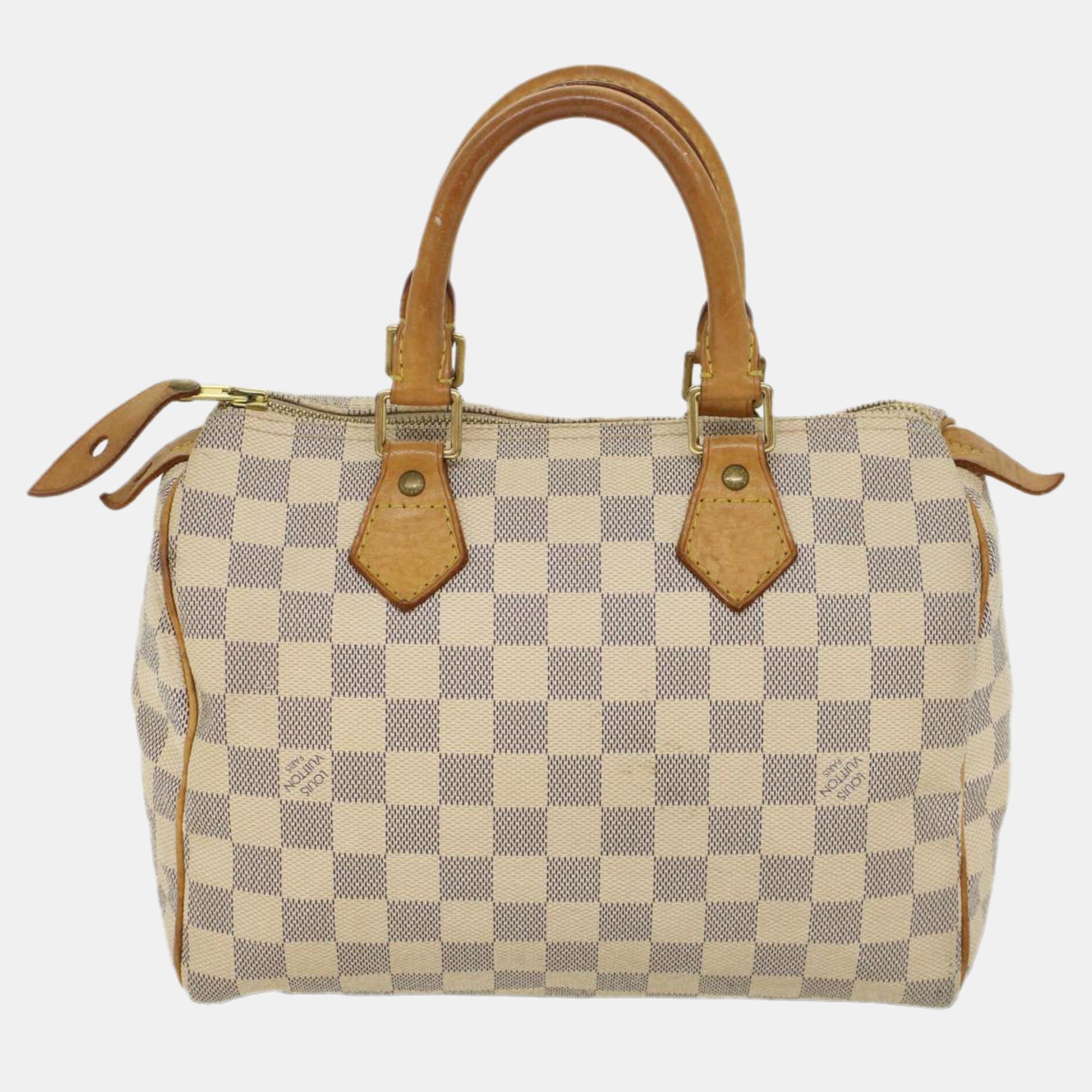 

Louis Vuitton White Damier Azur Canvas Speedy Bag