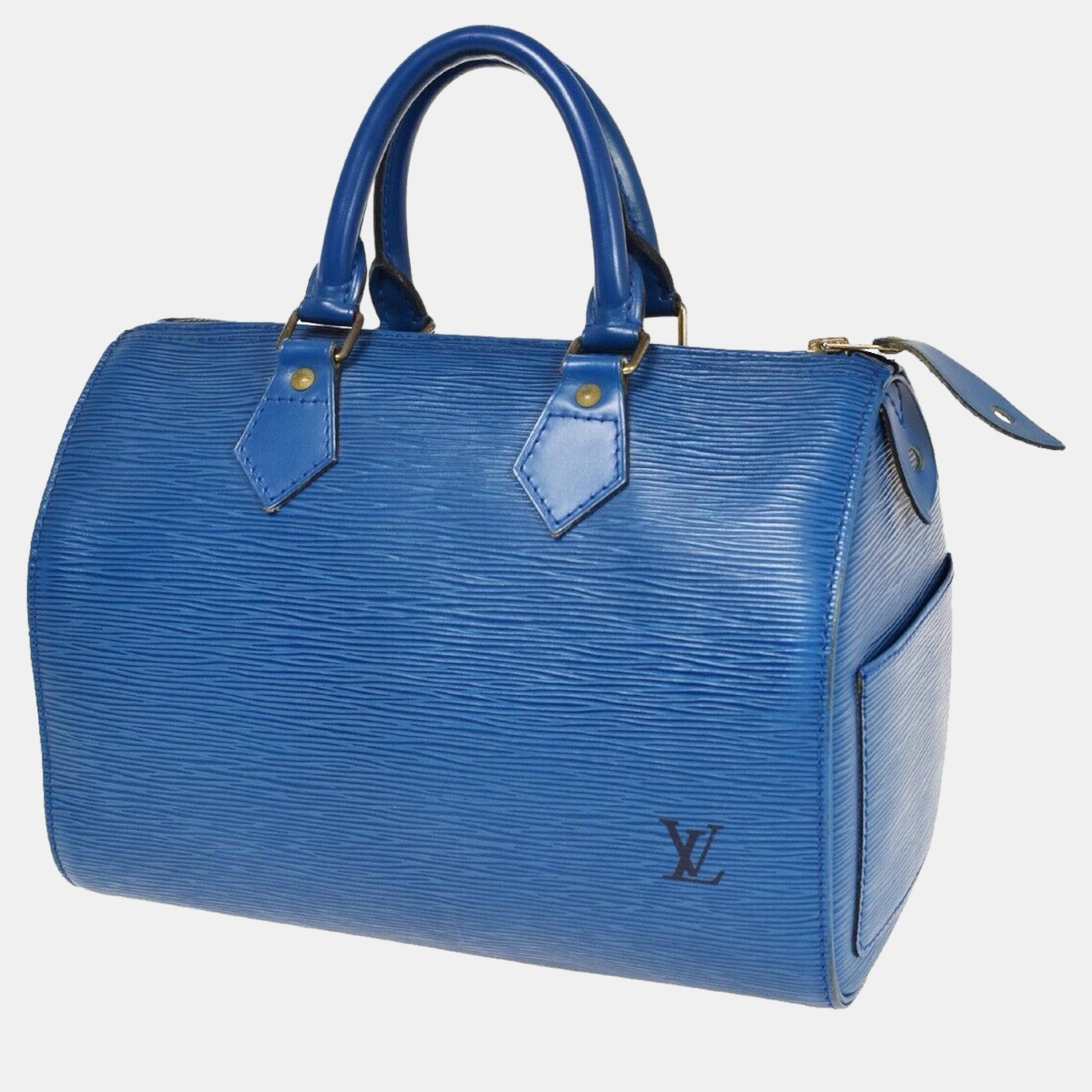 

Louis Vuitton Blue Epi Leather Speedy bag