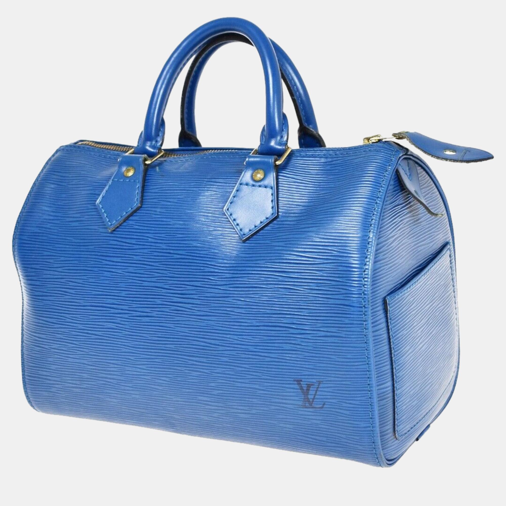 

Louis Vuitton Blue Epi Leather Speedy bag