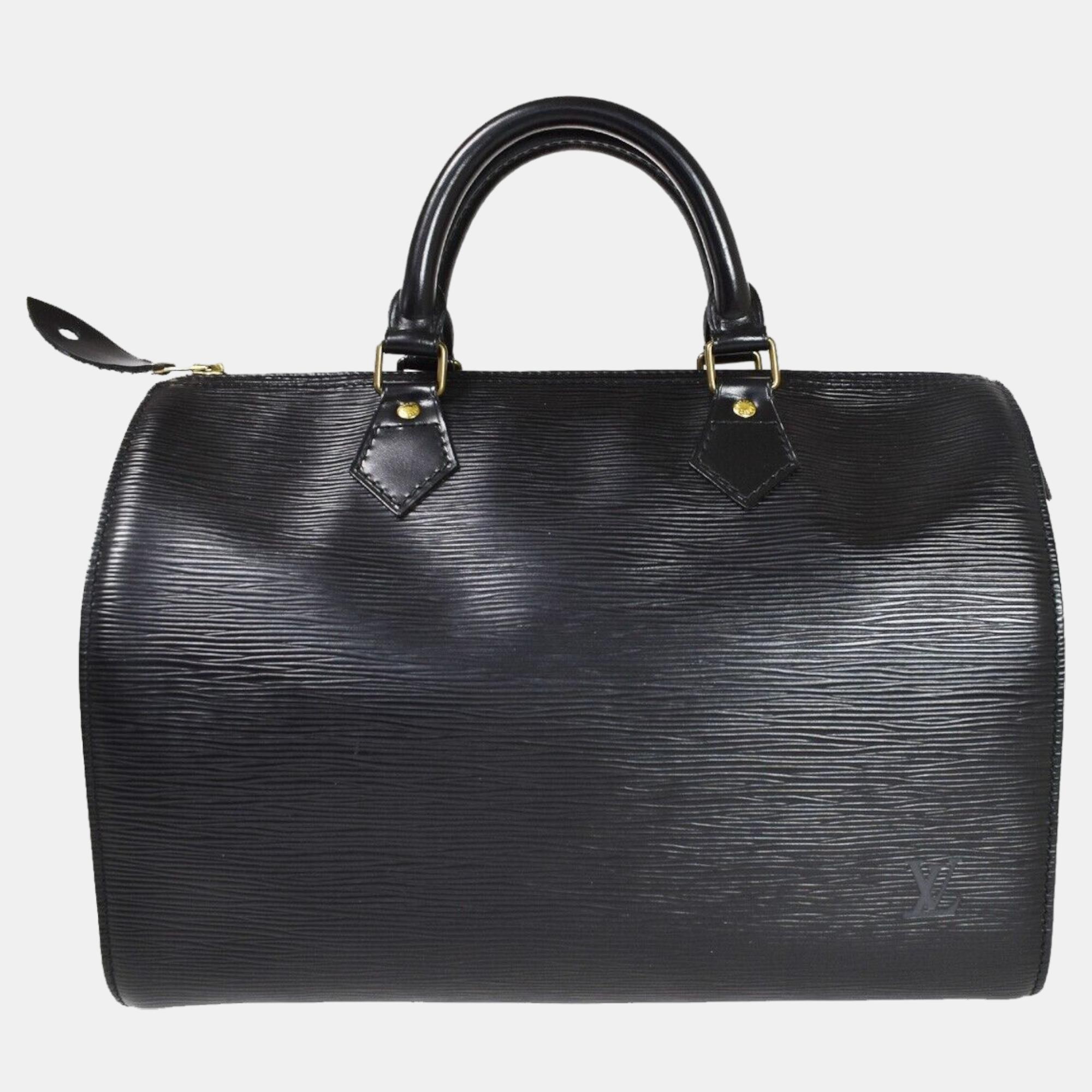 

Louis Vuitton Black Epi Leather Speedy Bag