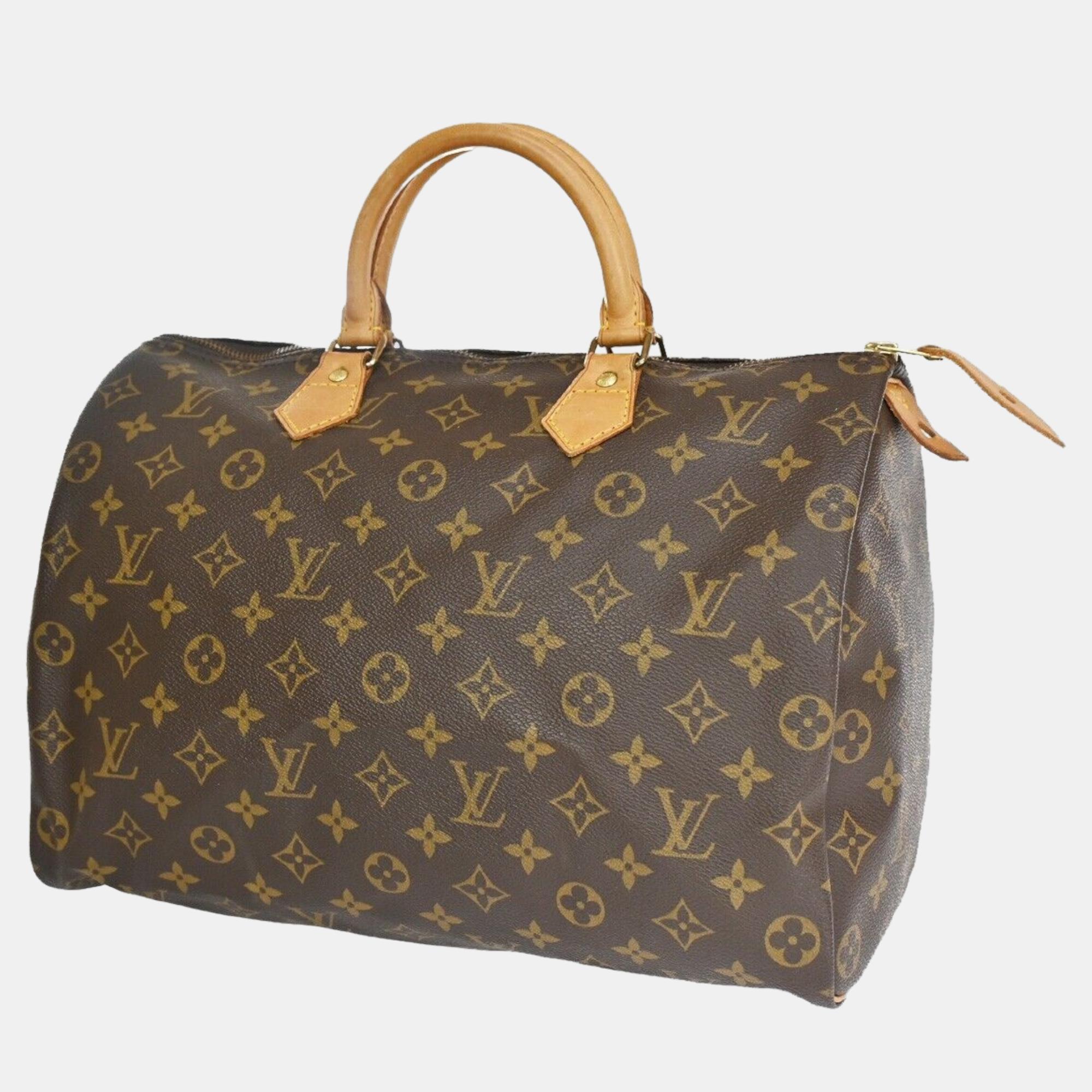 

Louis Vuitton Brown Monogram Canvas Speedy 35 Satchel
