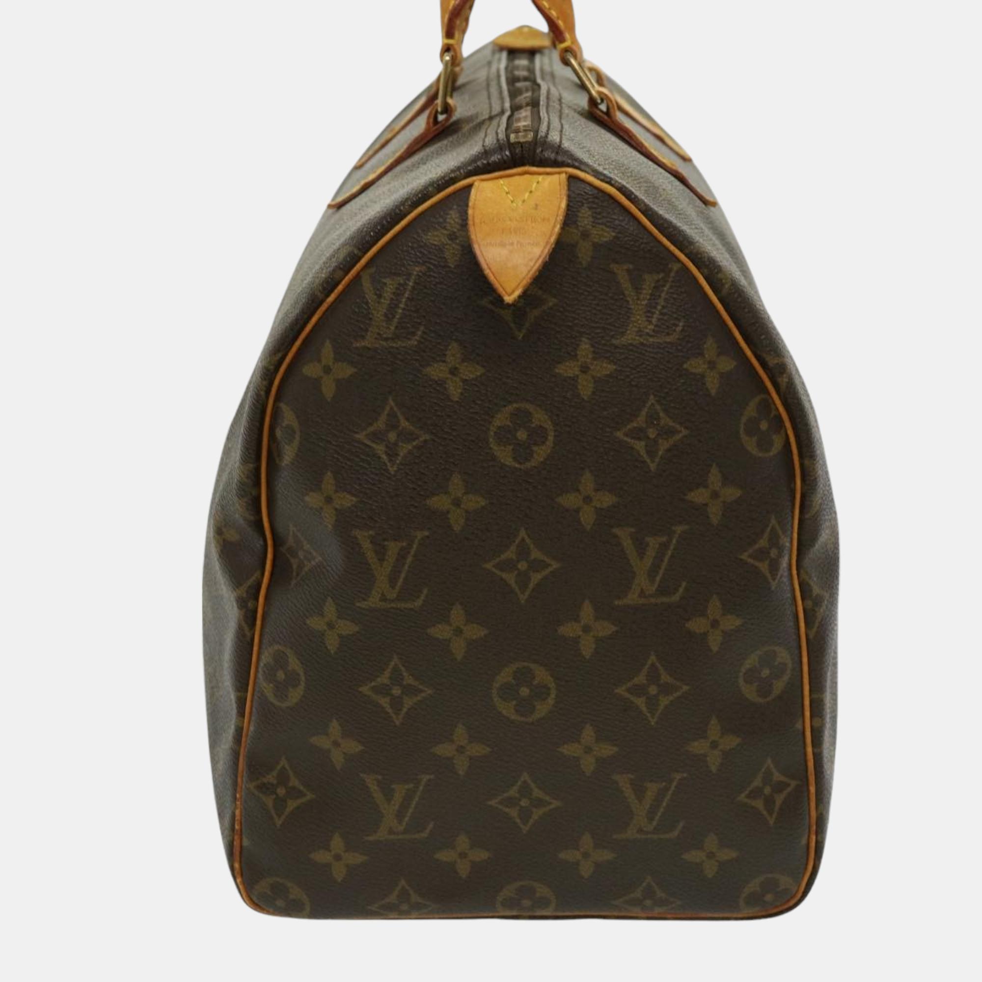 

Louis Vuitton Brown Monogram Canvas Speedy 40 Satchel