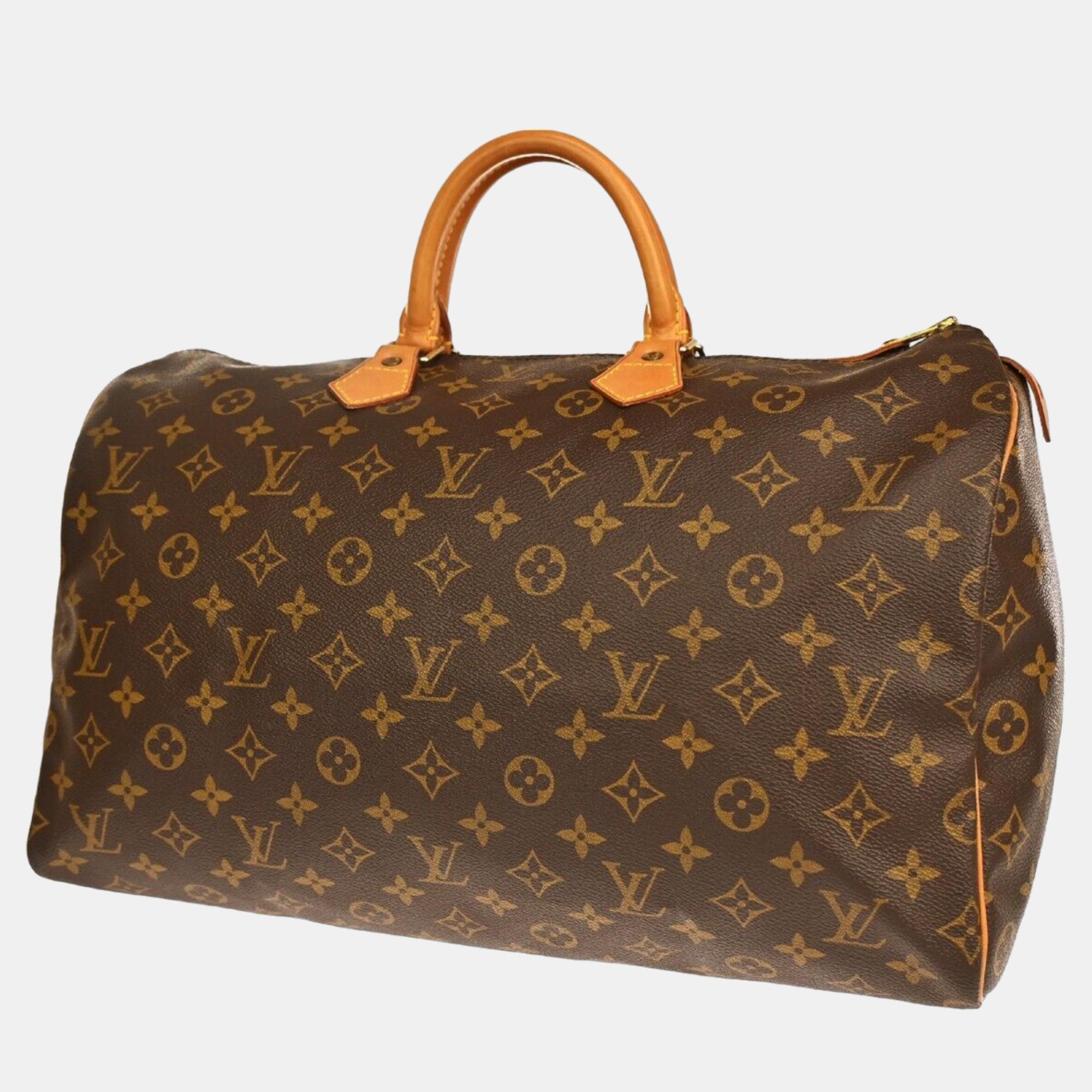 

Louis Vuitton Brown Monogram Canvas Speedy 40 Satchel