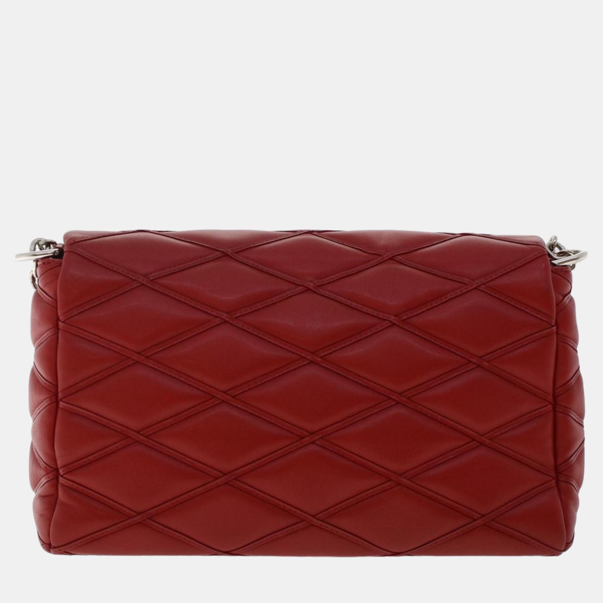 

Louis Vuitton Red Leather Malletage GO-14 MM Shoulder Bag