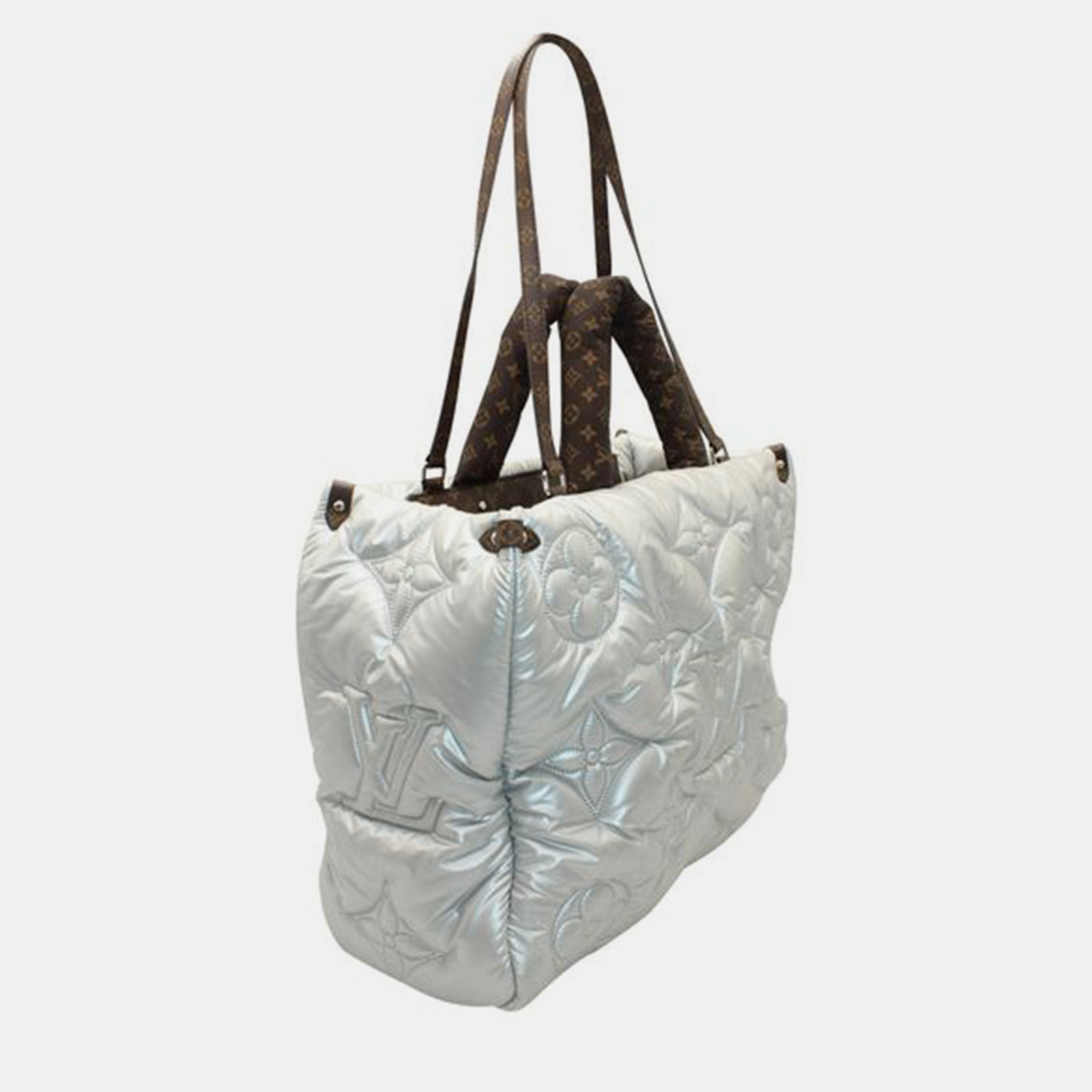 

LOUIS VUITTON Silver Pillow OnTheGo GM Tote Bag SHOULDER BAGS