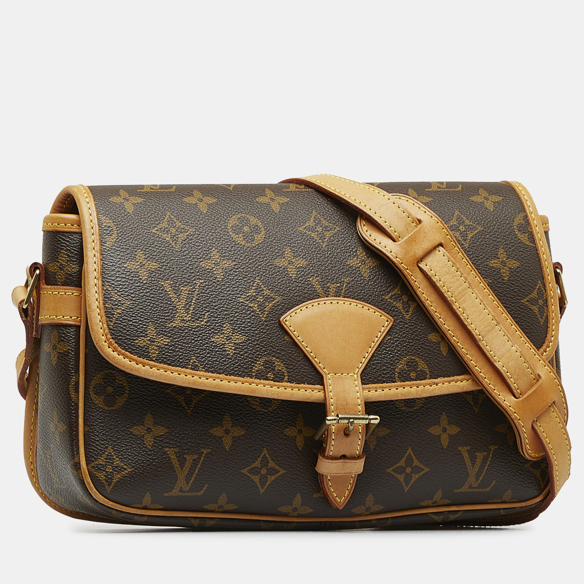 

Louis Vuitton Canvas Leather Monogram Sologne, Brown