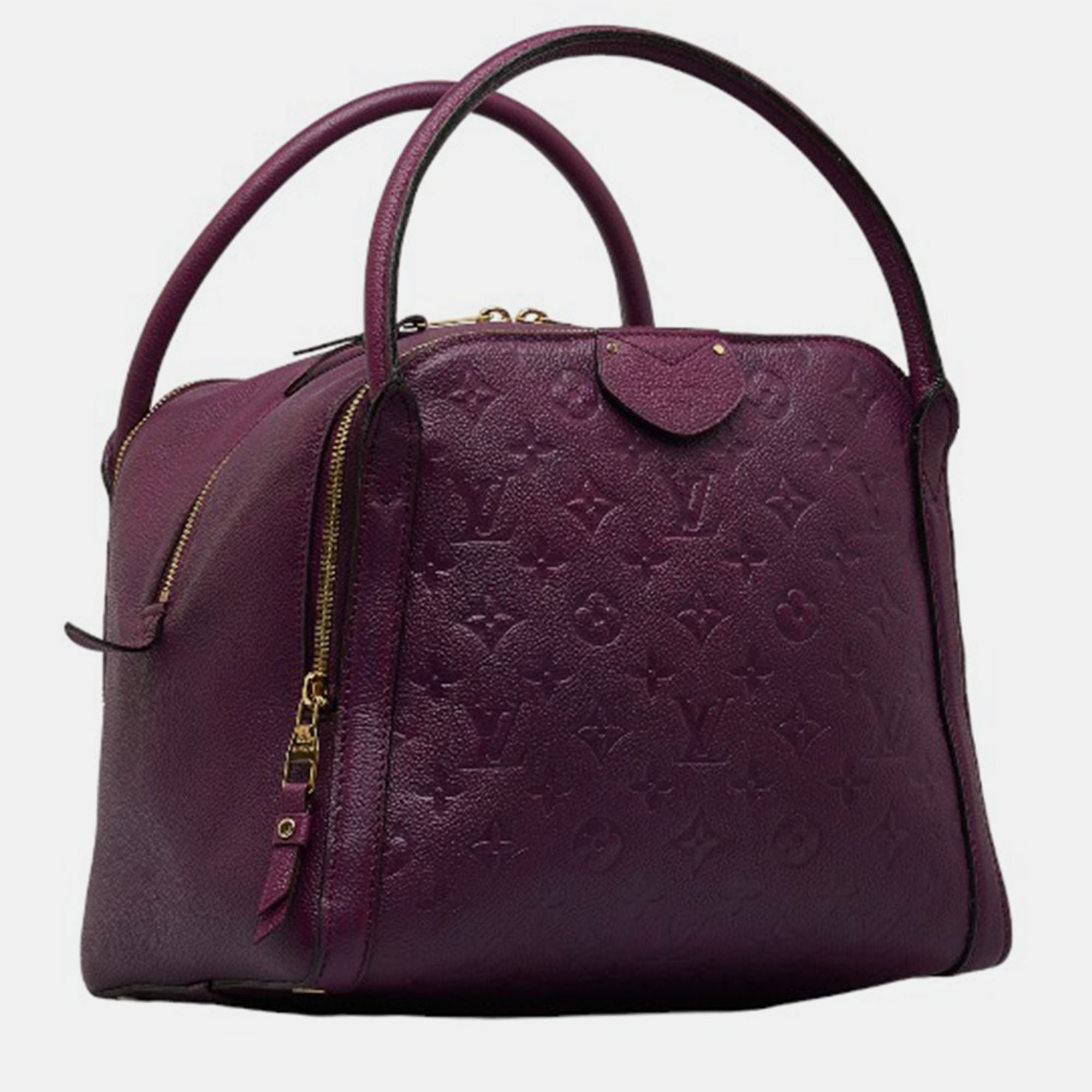 

Louis Vuitton Purple Leather Monogram Empreinte Marais MM Shoulder Bag