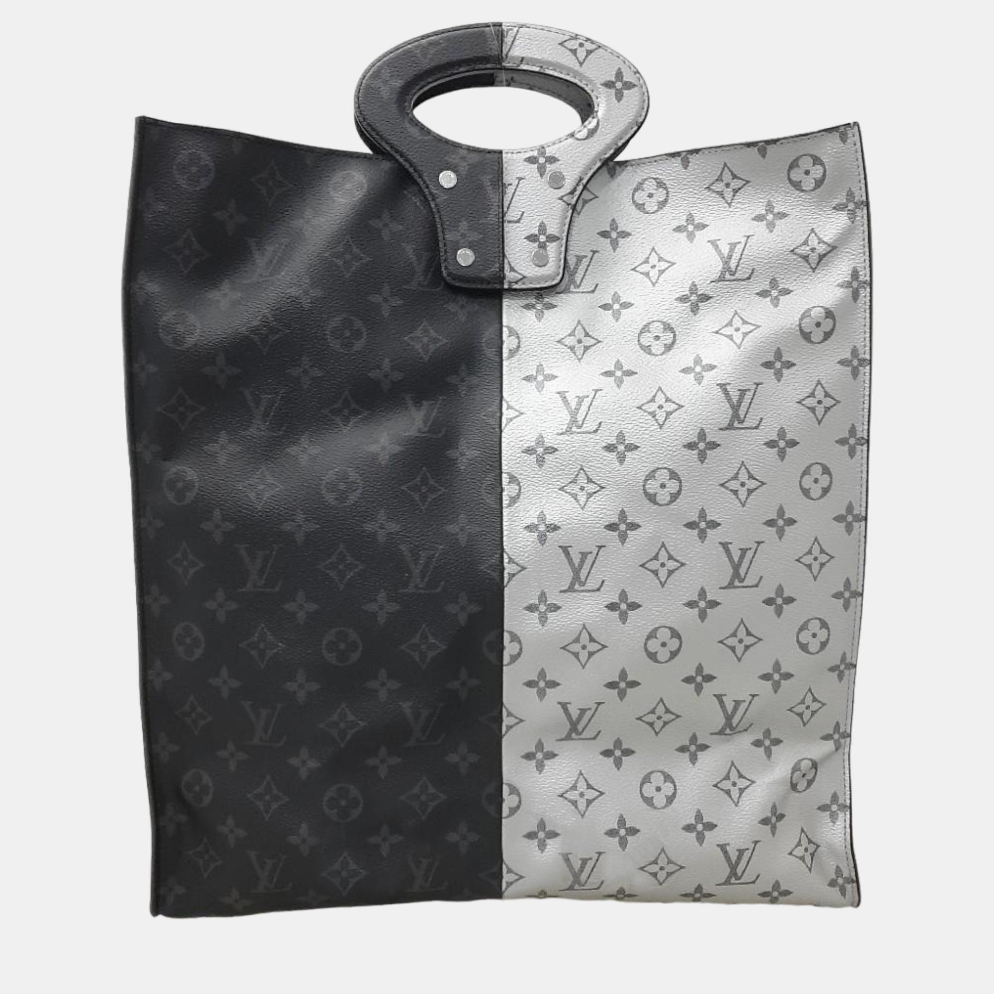 Pre-owned Louis Vuitton Pacific Eclipse Split Tote Bag In Black