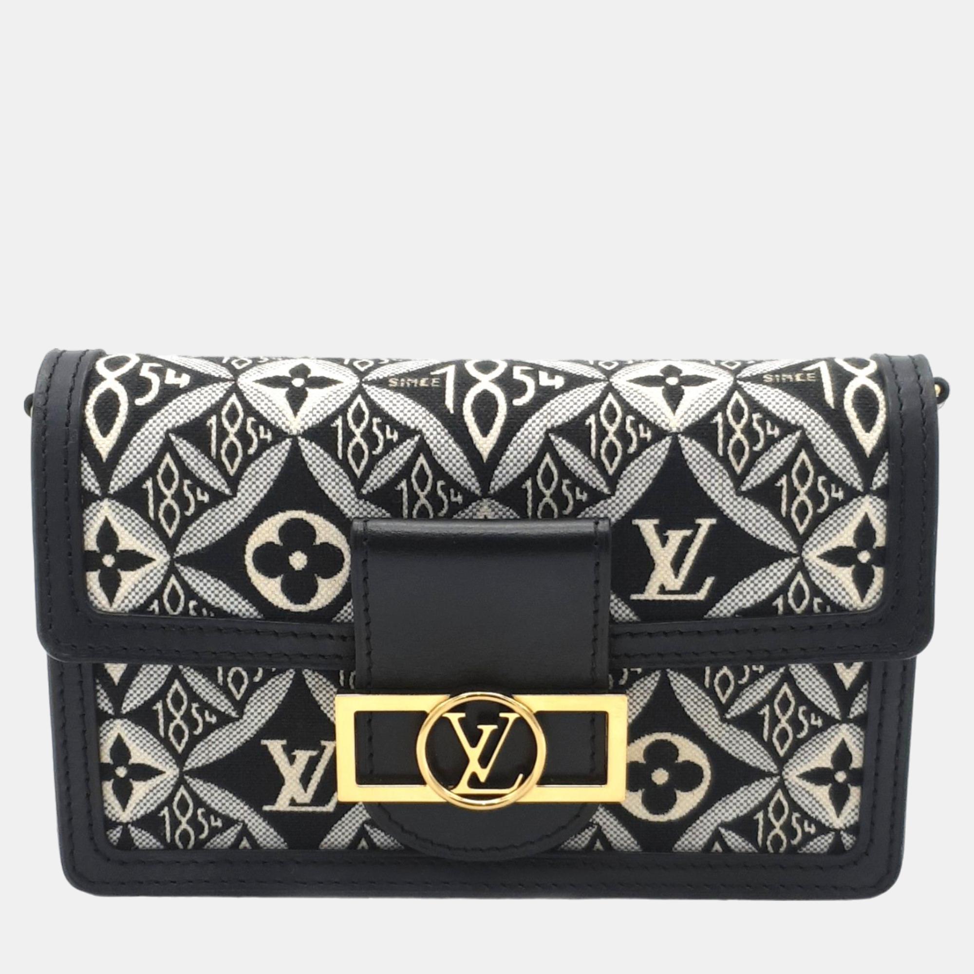 

Louis Vuitton 1854 Dauphine Chain Wallet, Black