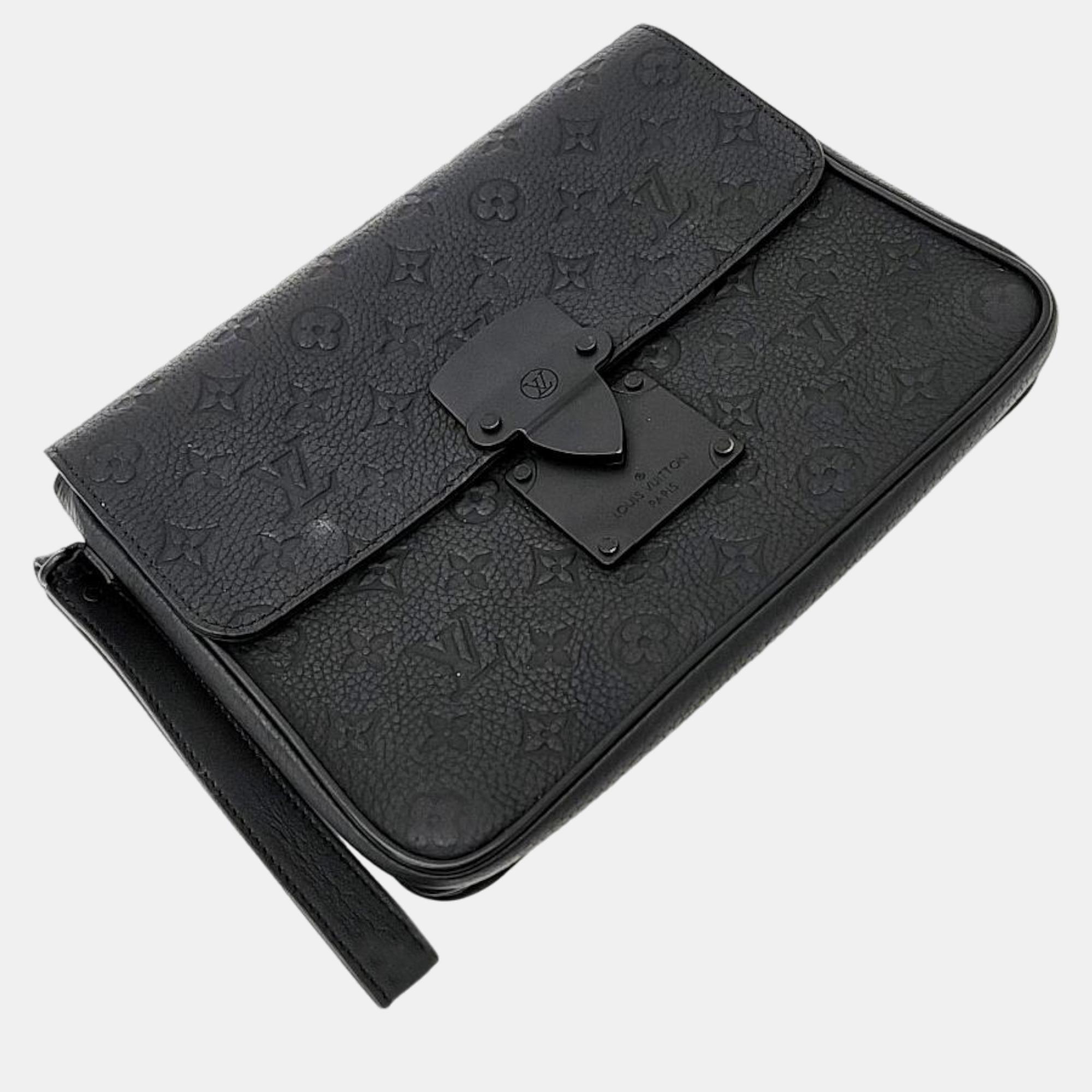 

Louis Vuitton  Lock A4 Pouch, Black