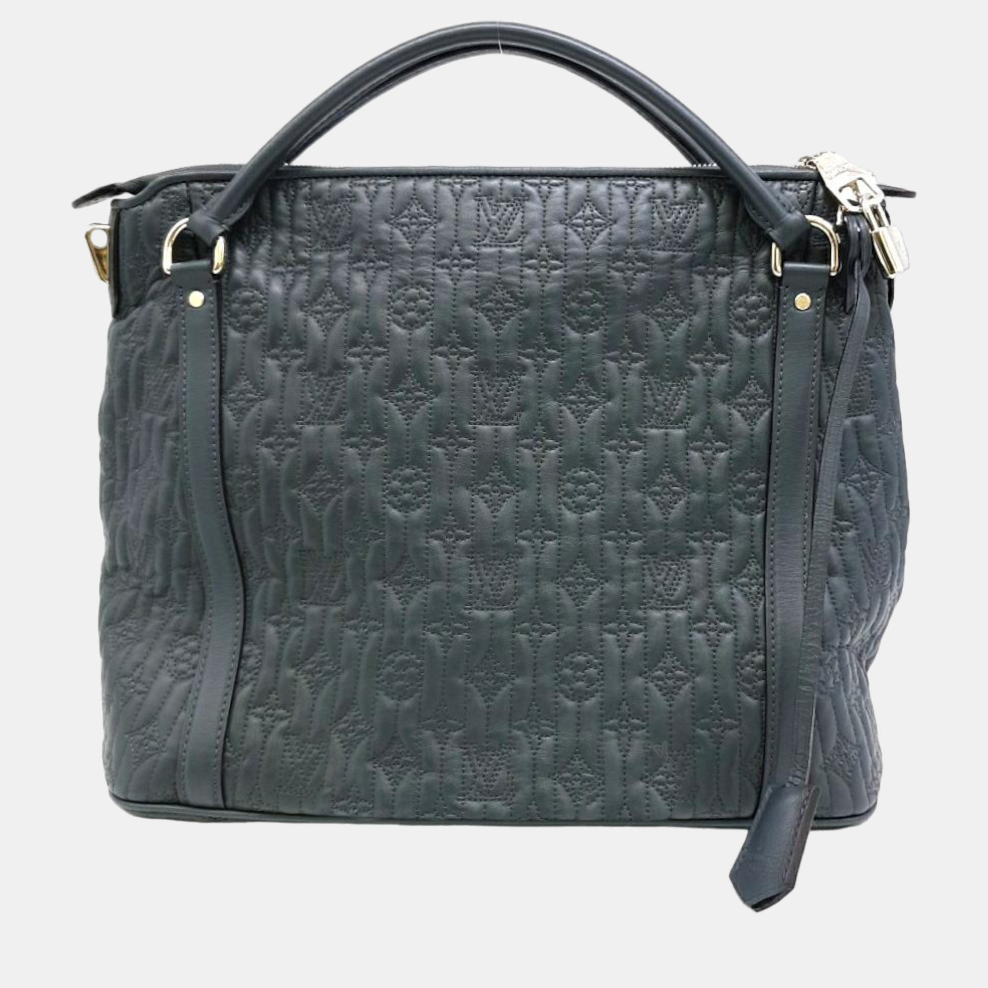 

Louis Vuitton Black Leather MM Antheia Ixia Handbag, Green