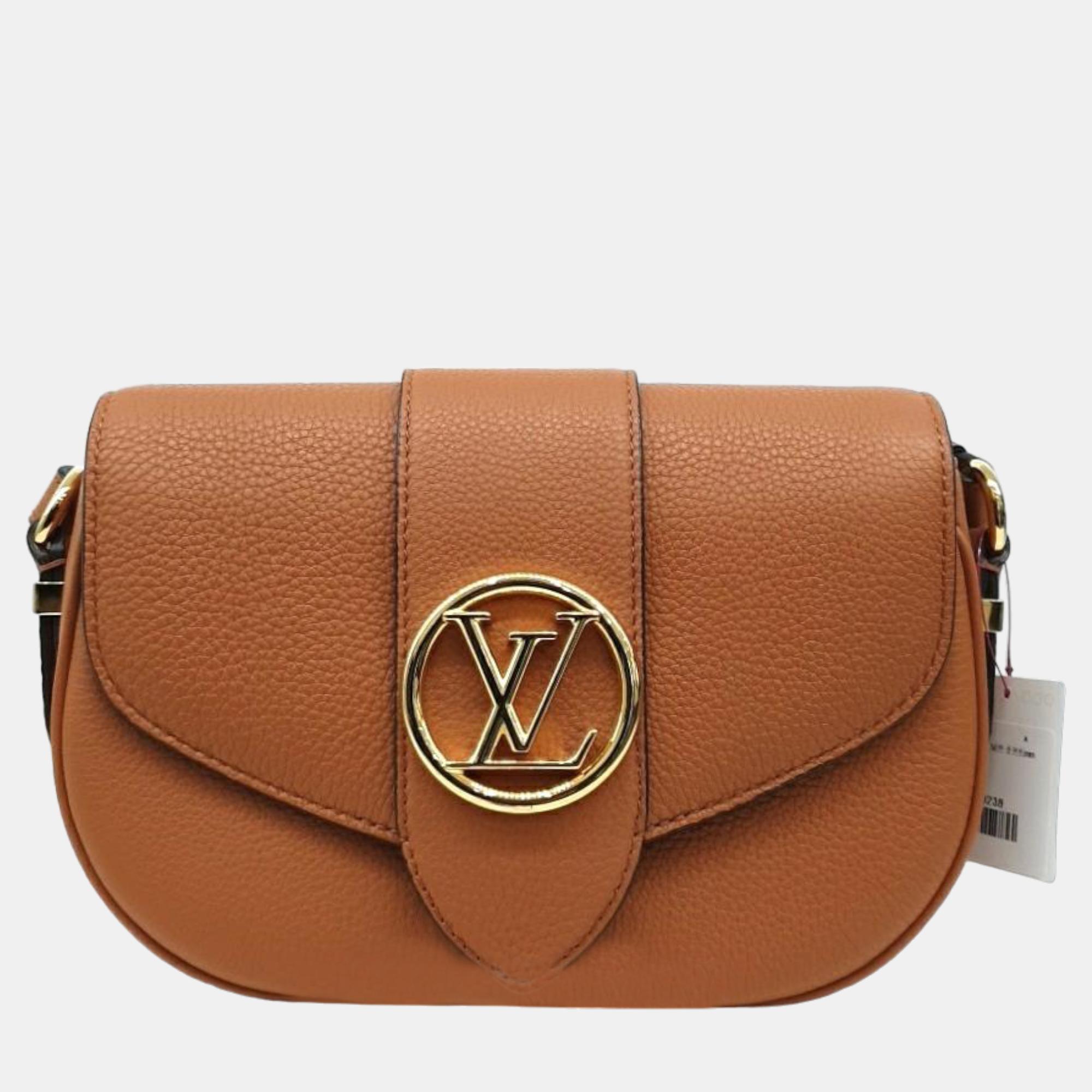 

Louis Vuitton Brown Soft Leather Pont Neuf MM Shoulder Bag