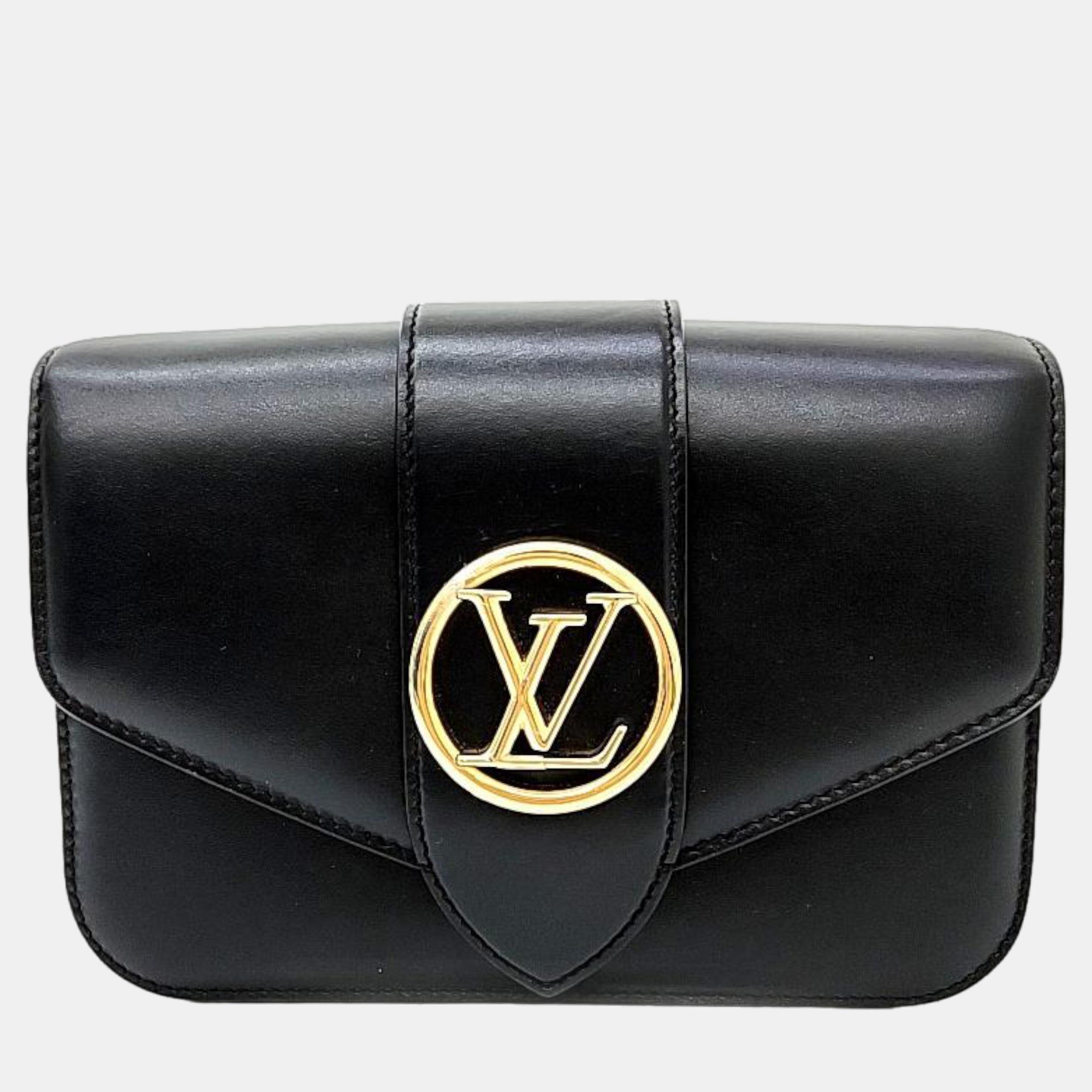 

Louis Vuitton Black Leather Pont Neuf Shoulder Bag