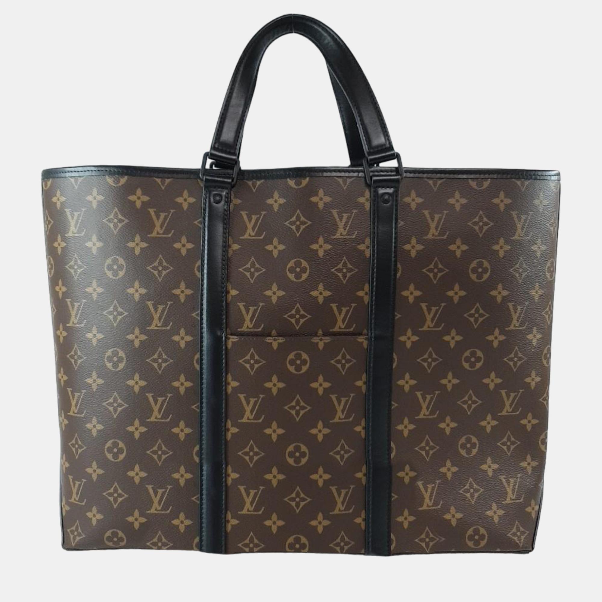 Pre-owned Louis Vuitton Weekend Tote Bag In Brown