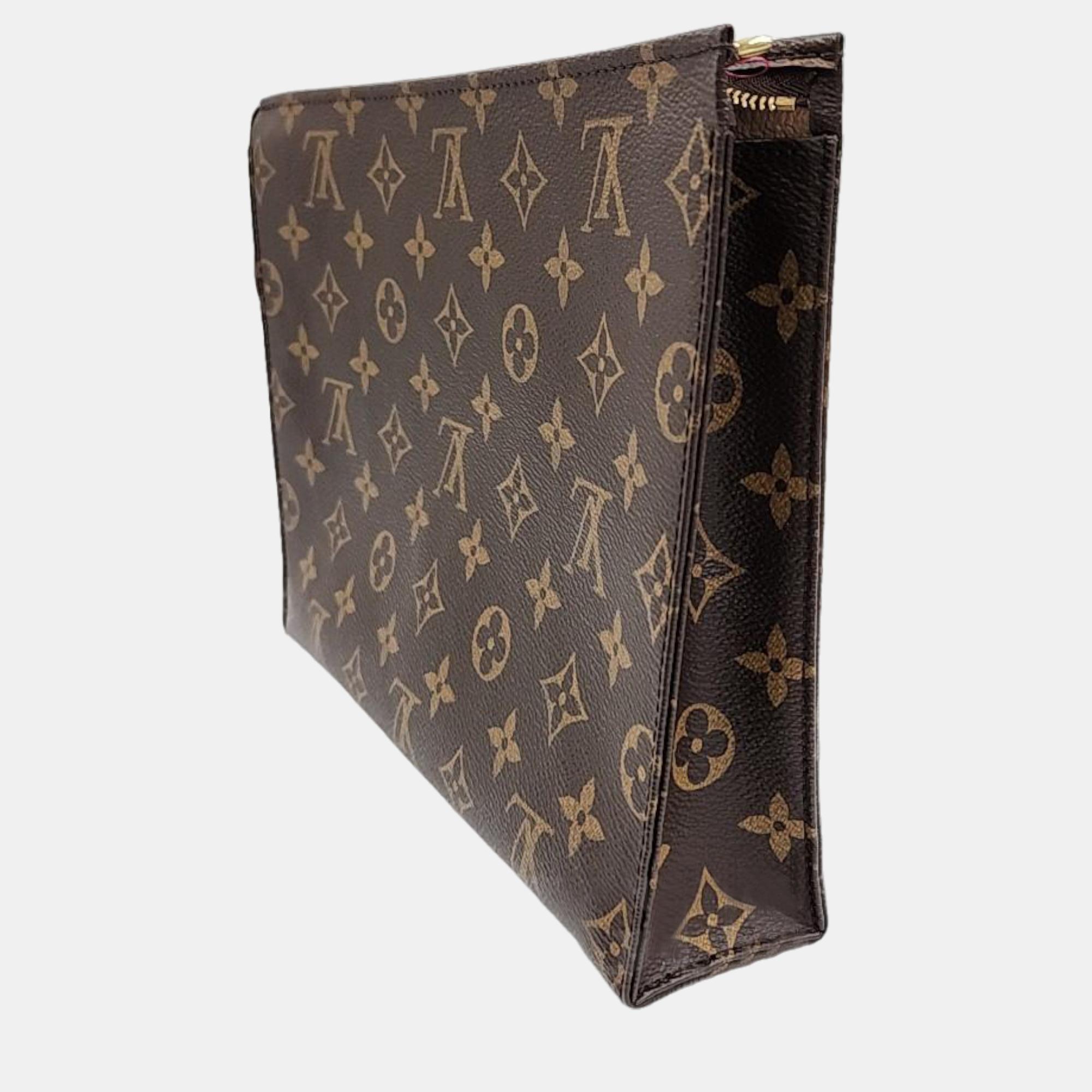 

Louis Vuitton Monogram Pochette Toilet 26, Brown