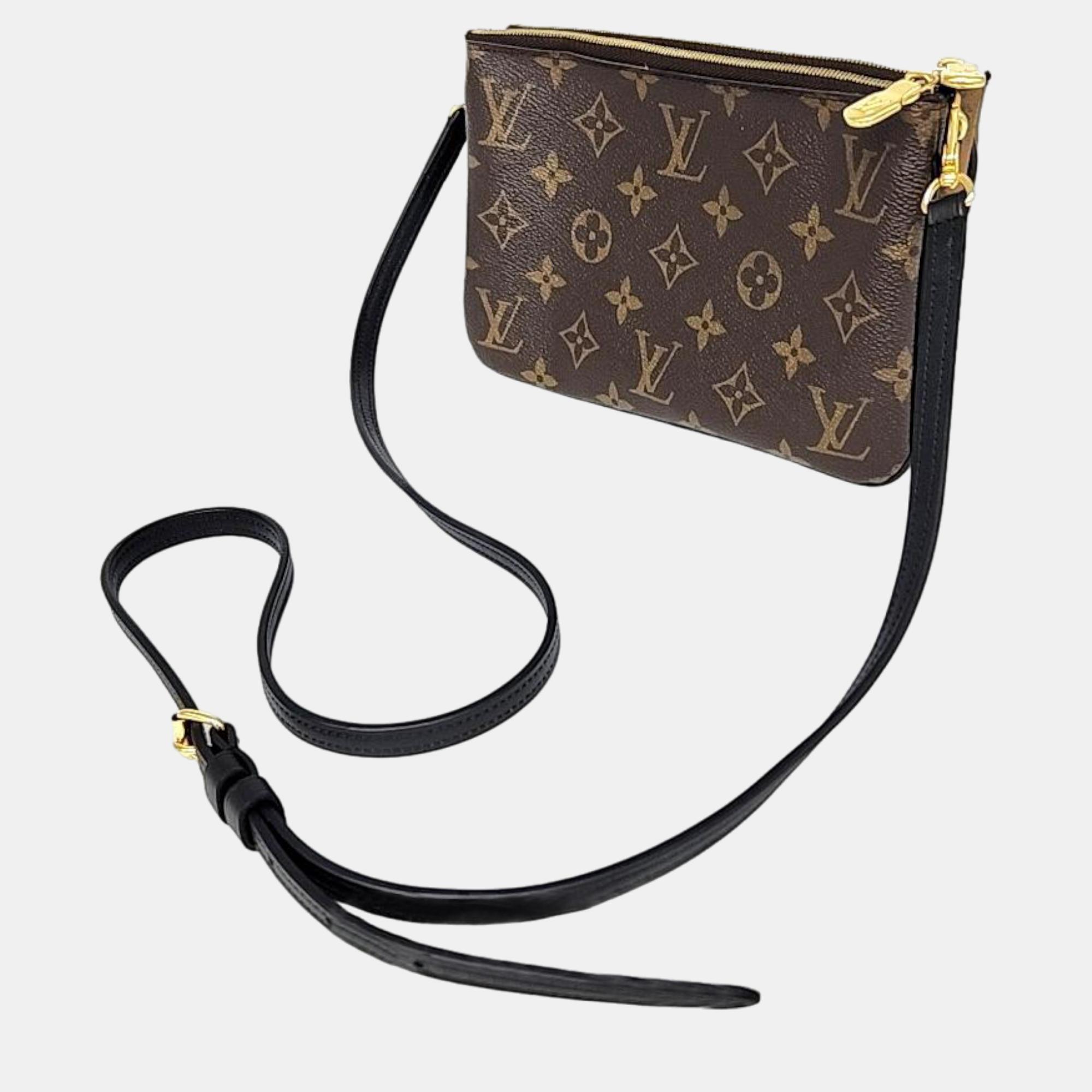 

Louis Vuitton Pochette Double Zip, Brown