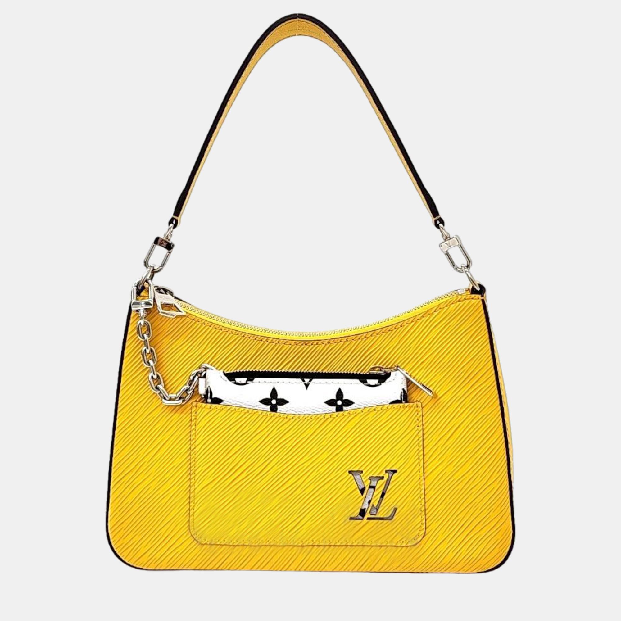 Pre-owned Louis Vuitton Epi Marel Bag M59488 In Yellow