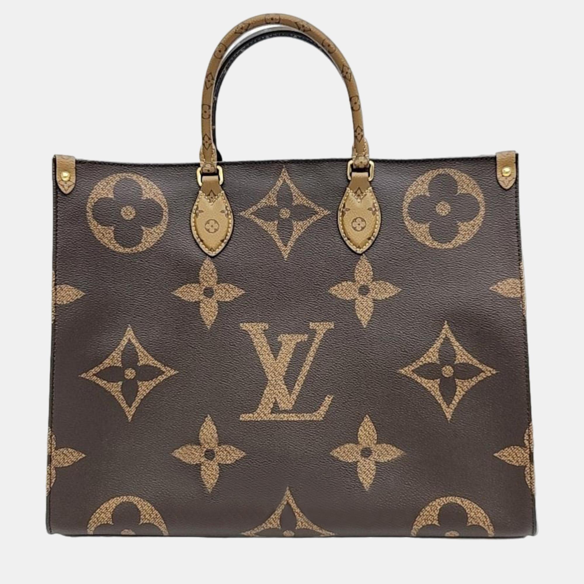 Pre-owned Louis Vuitton On The Go Gm M44576 In Brown