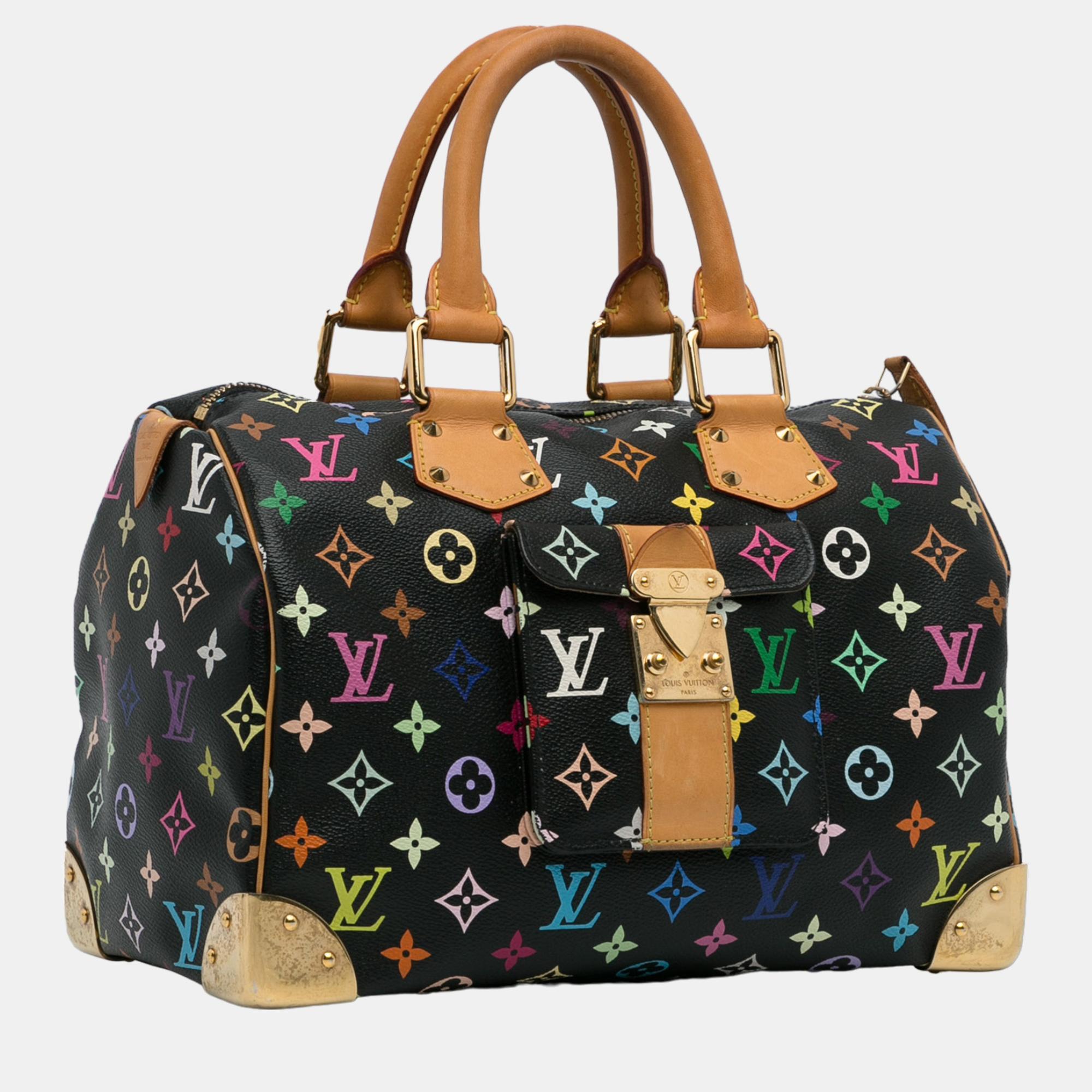 

Louis Vuitton Black Monogram Multicolore Speedy 30