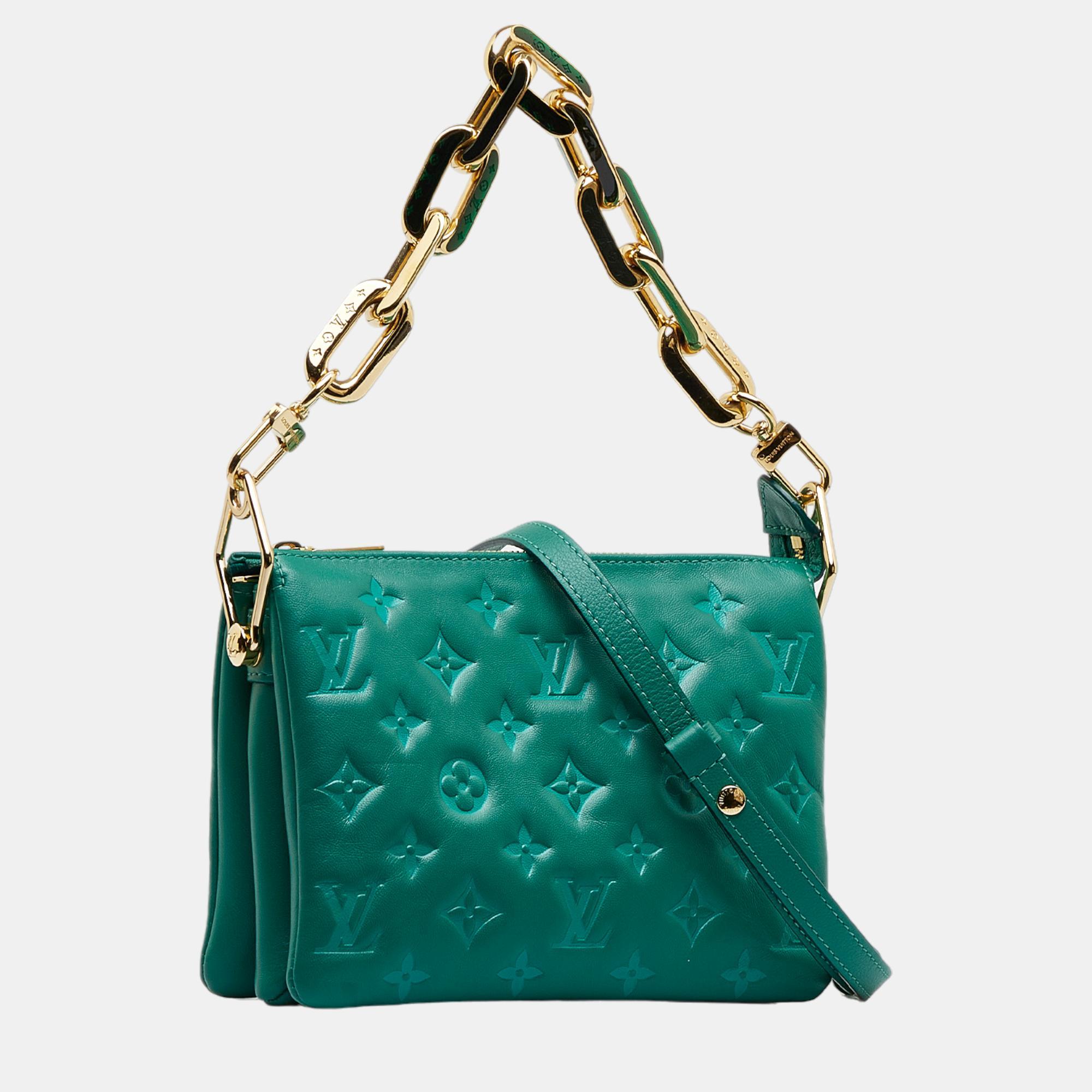 

Louis Vuitton Green Monogram Coussin BB