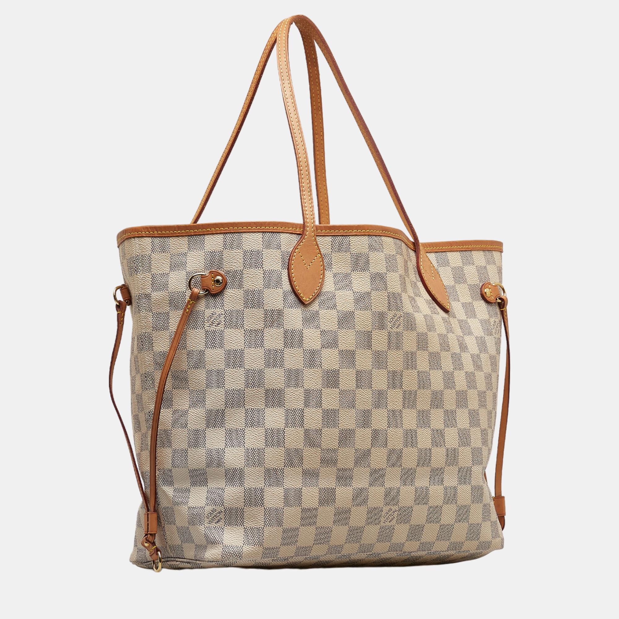 

Louis Vuitton Blue/White Damier Azur Neverfull MM