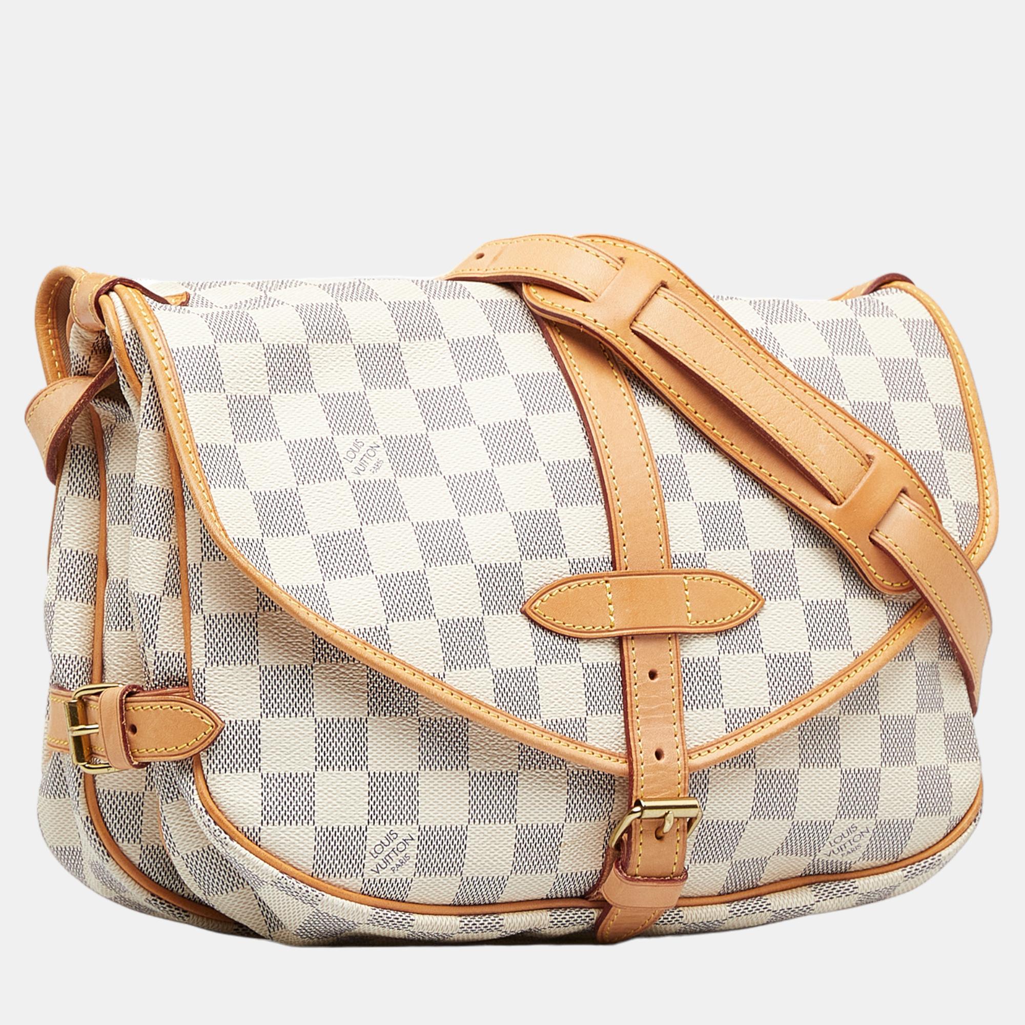 

Louis Vuitton Blue/White Damier Azur Saumur