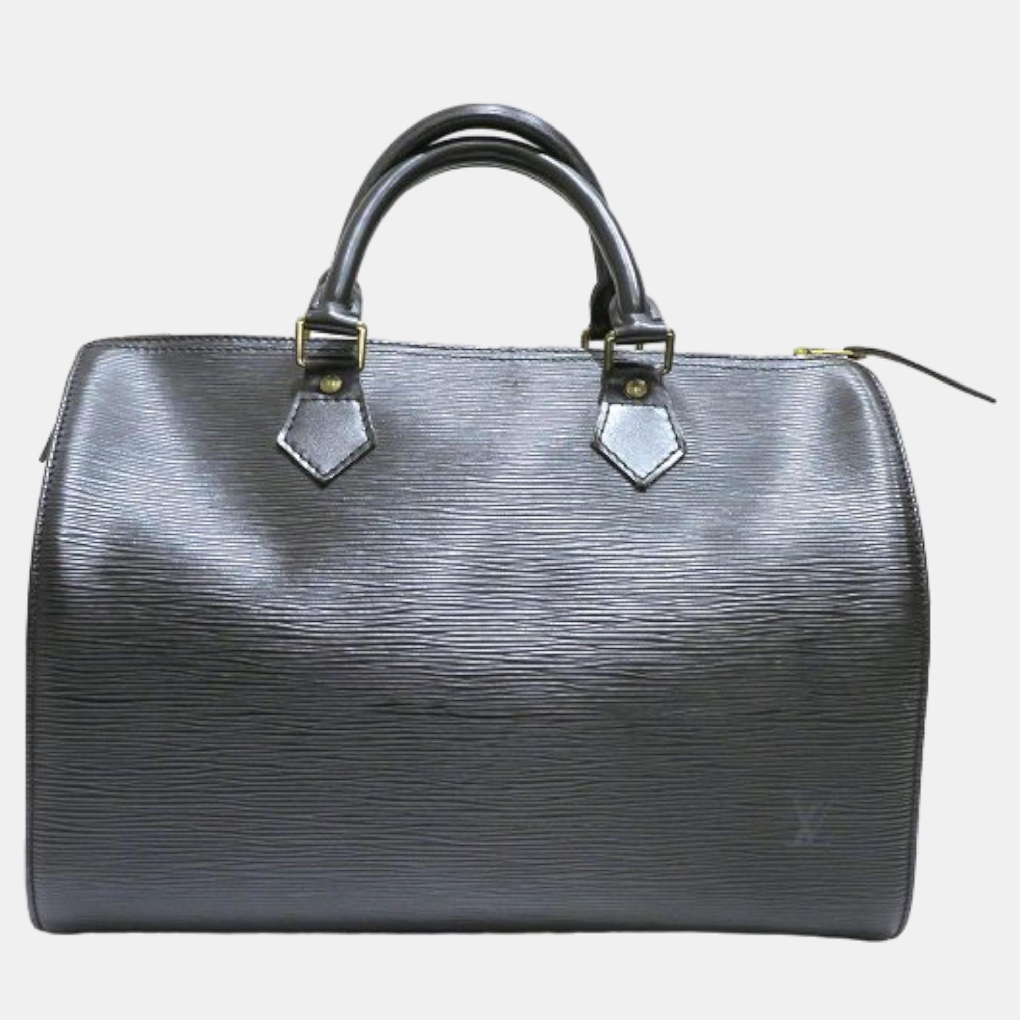 

Louis Vuitton Black Epi Speedy 30 Handbag