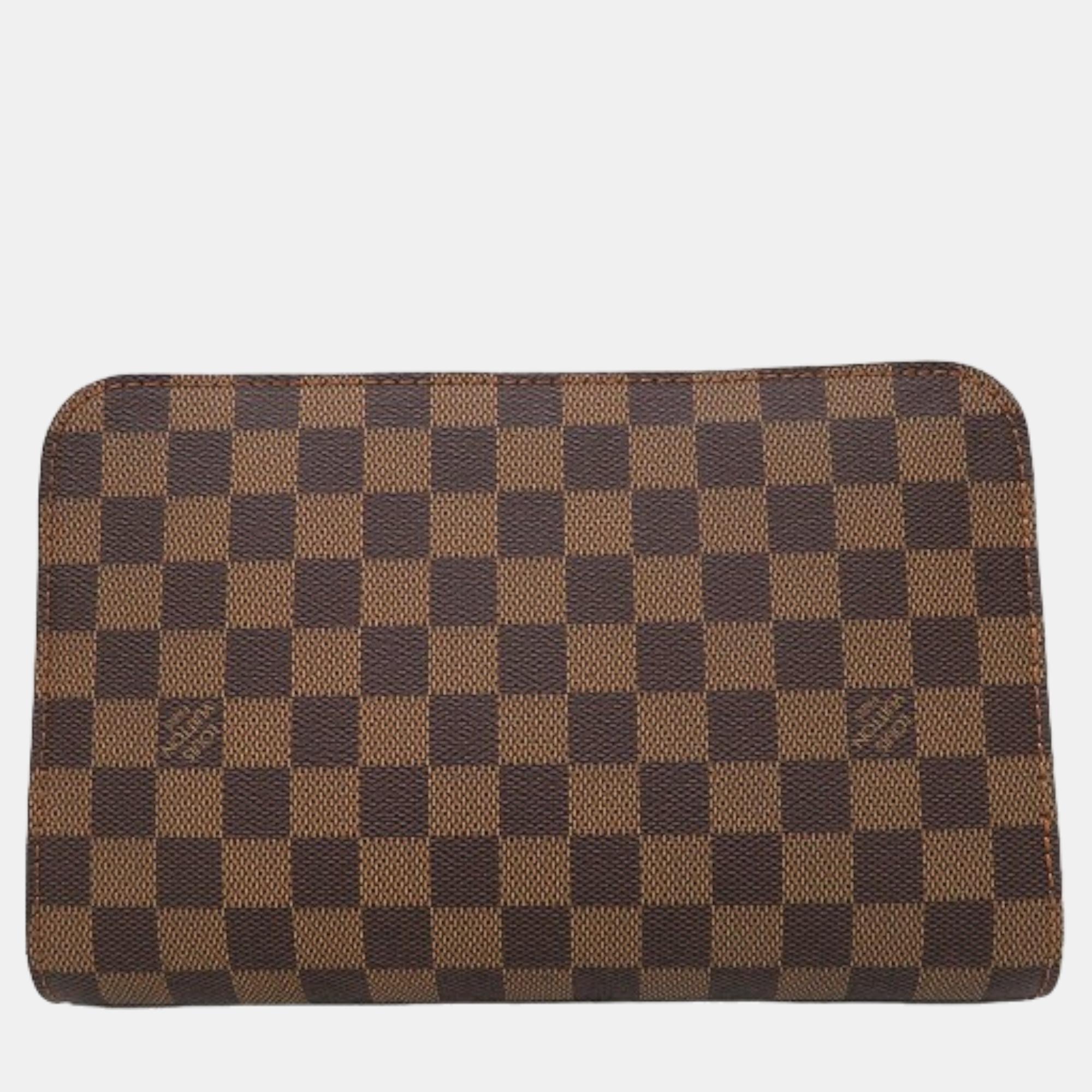 

Louis Vuitton Canvas Saint Louis Clutches, Brown