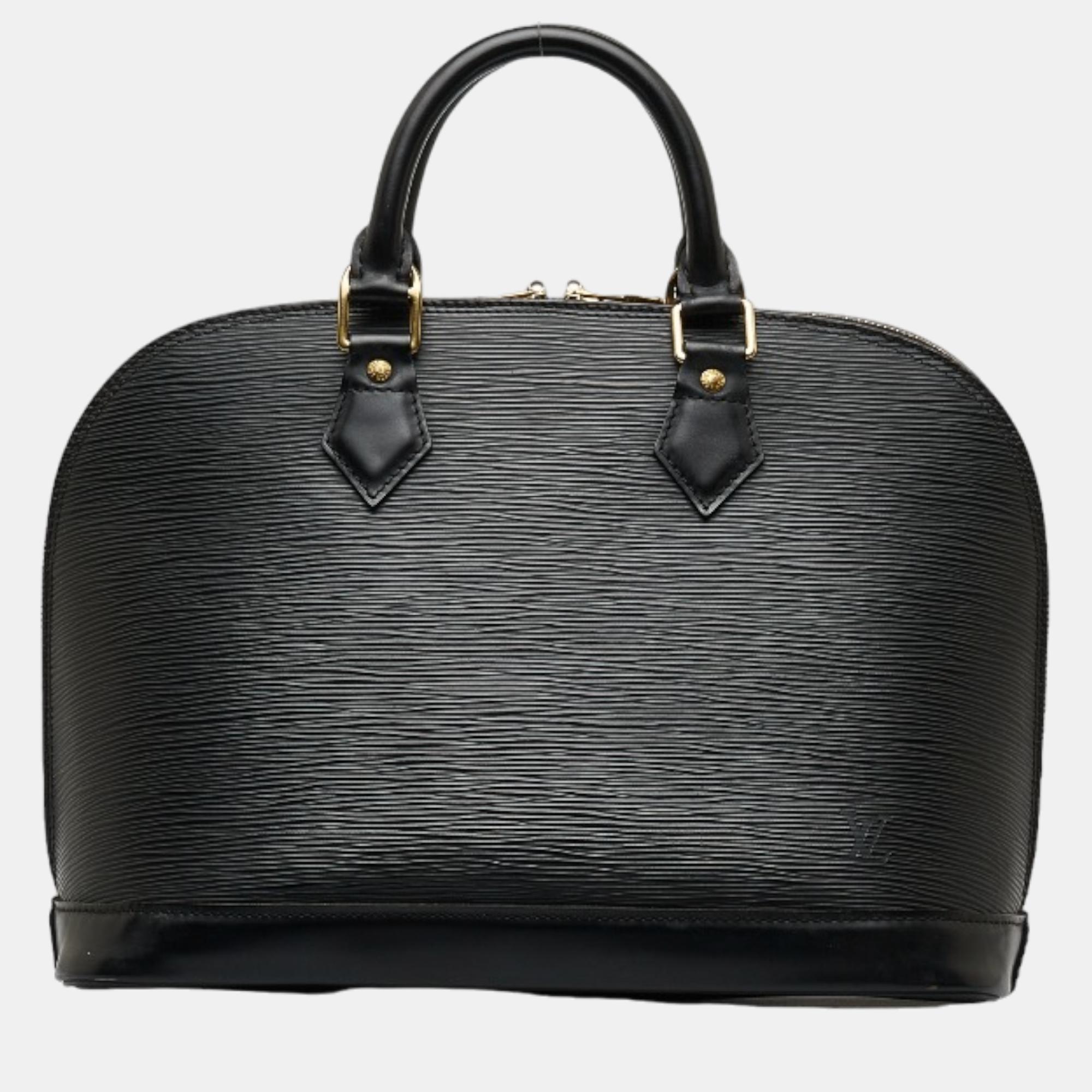 

Louis Vuitton Black Epi Alma PM Handbag