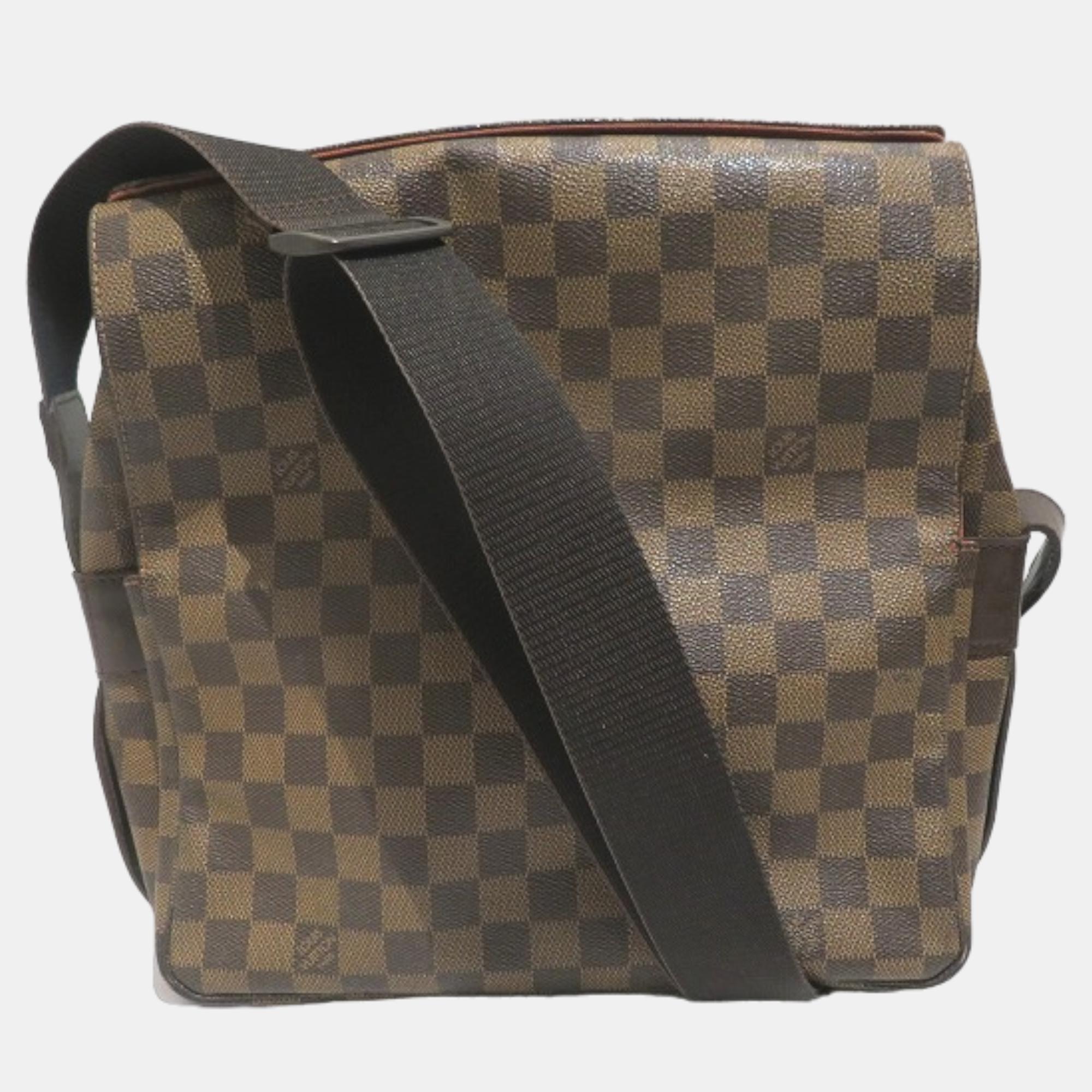 

Louis Vuitton Brown Canvas Damier Ebene Naviglio Crossbody Bag