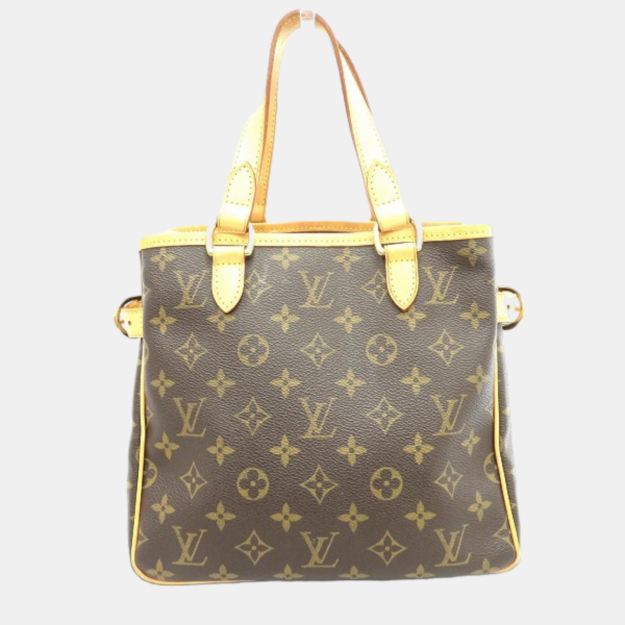 

Louis Vuitton Brown Canvas Monogram Batignolles Vertical Tote Bag