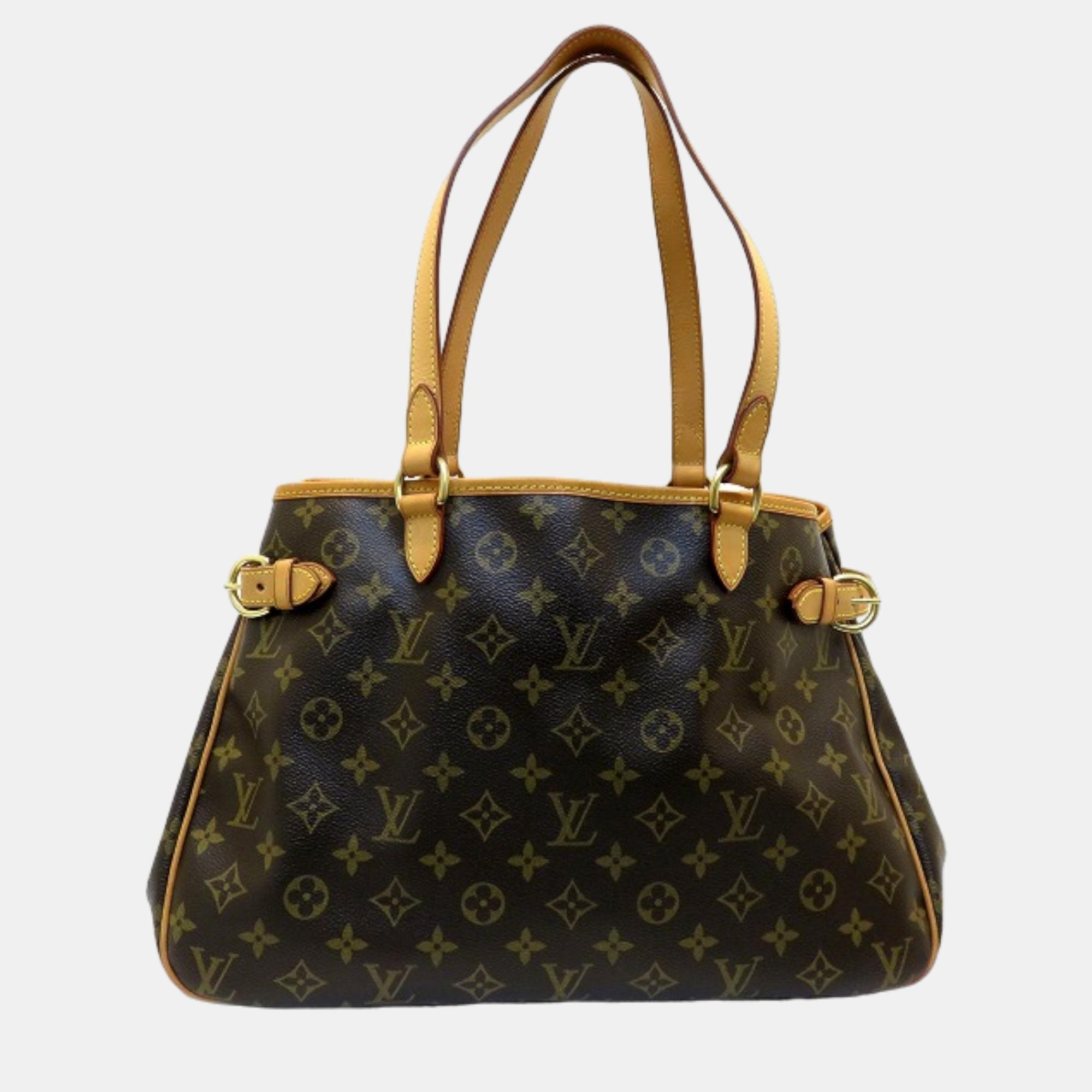 

Louis Vuitton Brown Canvas Monogram Batignolles Horizontal Tote Bag