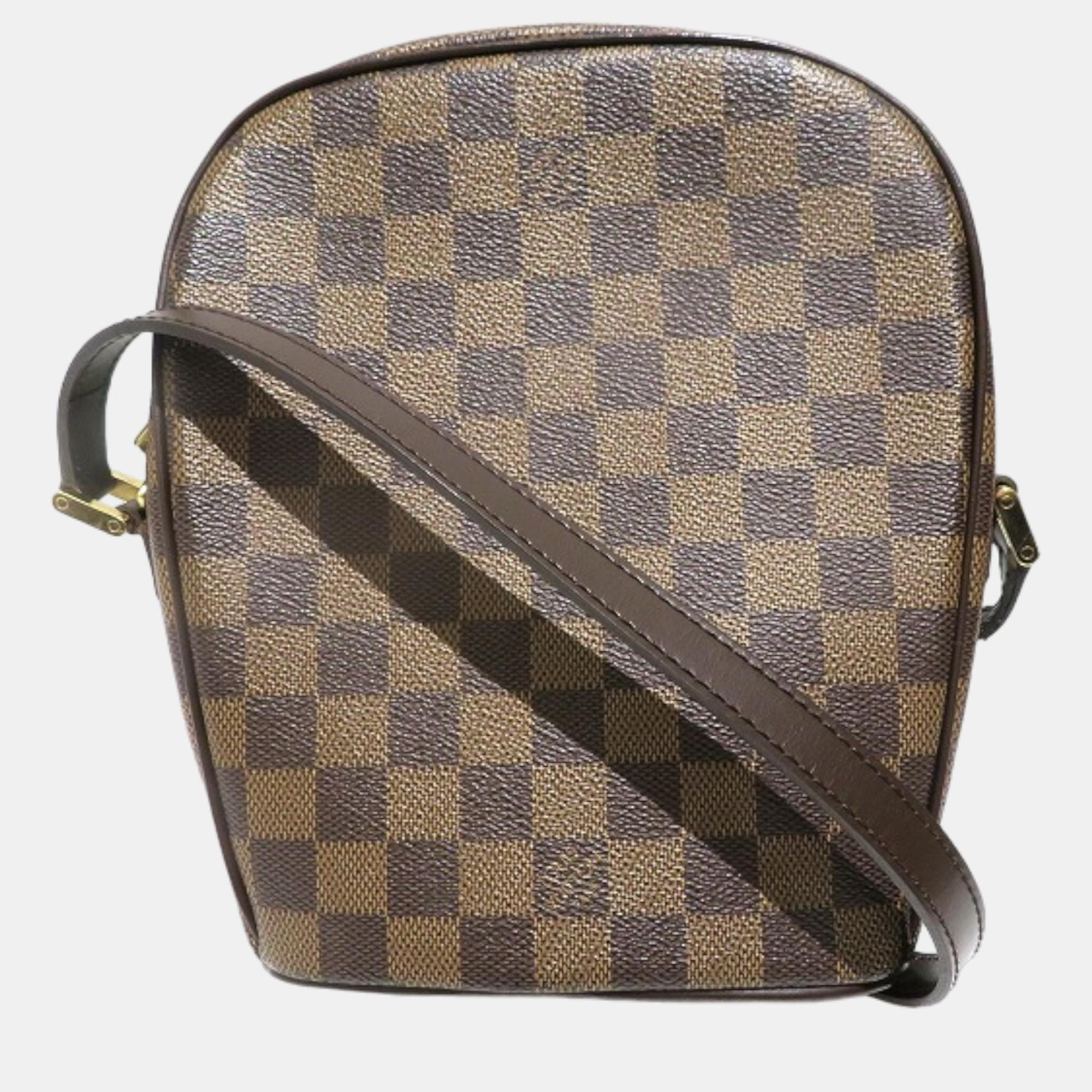 

Louis Vuitton Brown Canvas Damier Ebene Ipanema PM Crossbody Bag