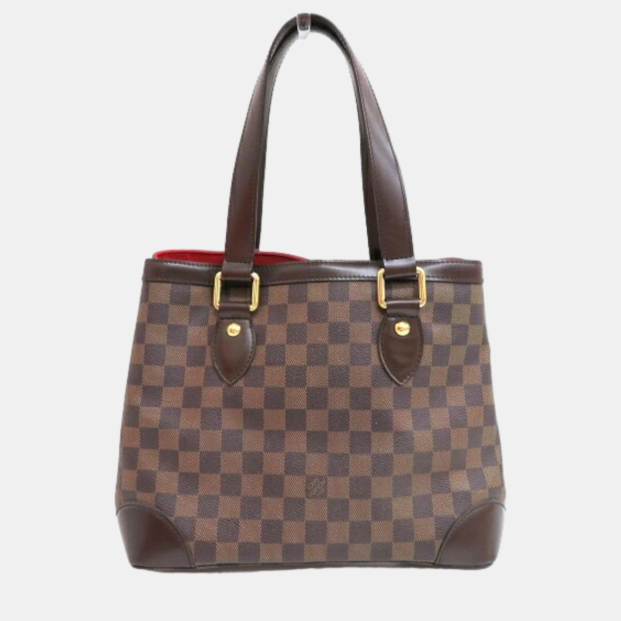 

Louis Vuitton Brown Canvas Damier Ebene Hampstead PM Handbag