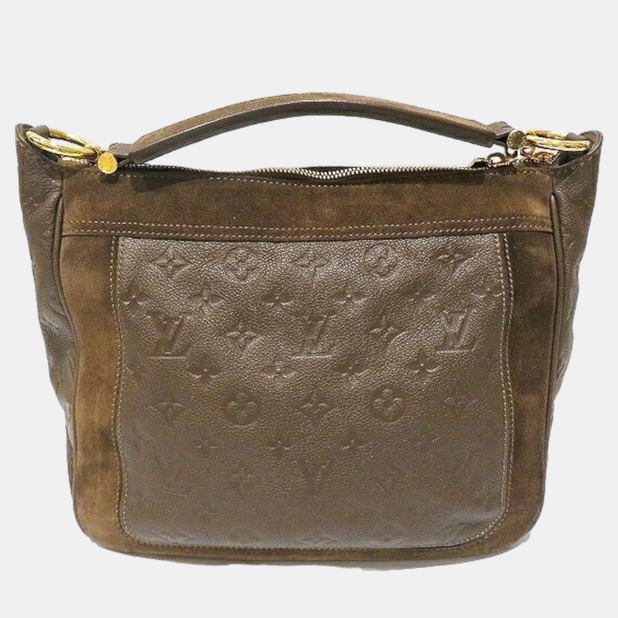 

Louis Vuitton Brown Suede Monogram Empreinte Audacieuse PM Handbag