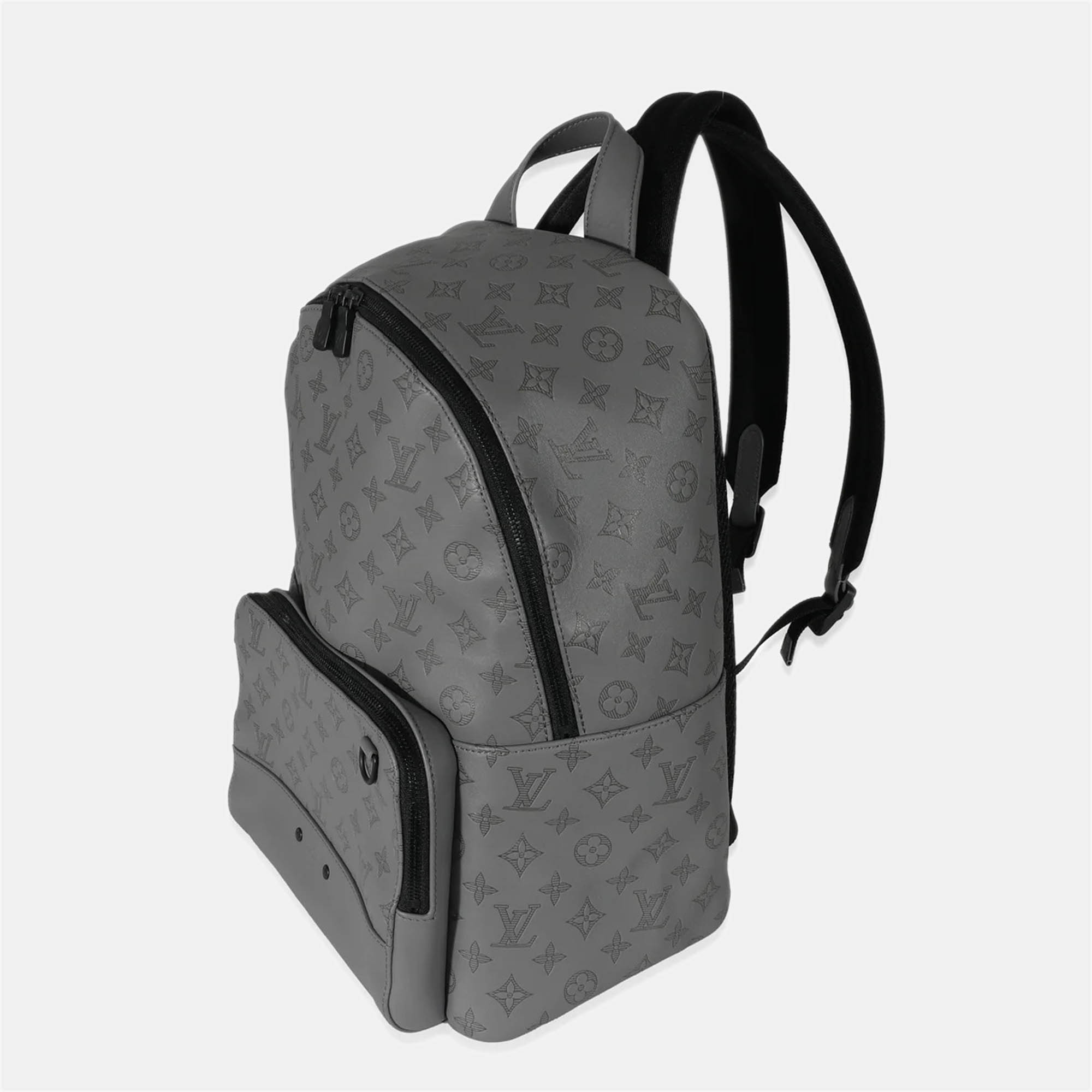 

Louis Vuitton Grey Leather Monogram Shadow Racer Backpack