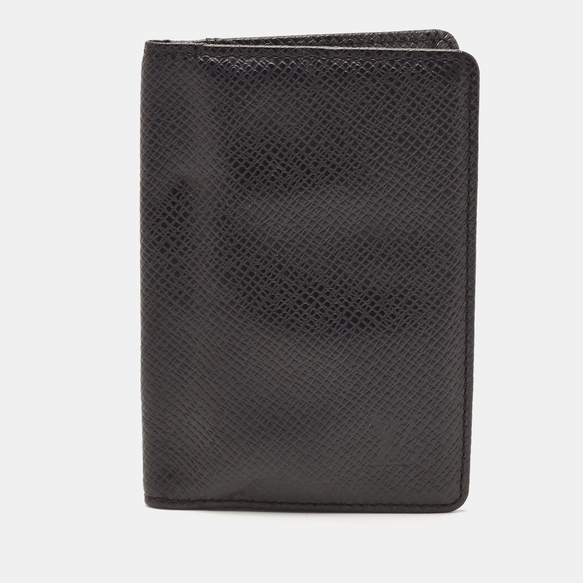 

Louis Vuitton Black Taiga Leather Bifold Card Case