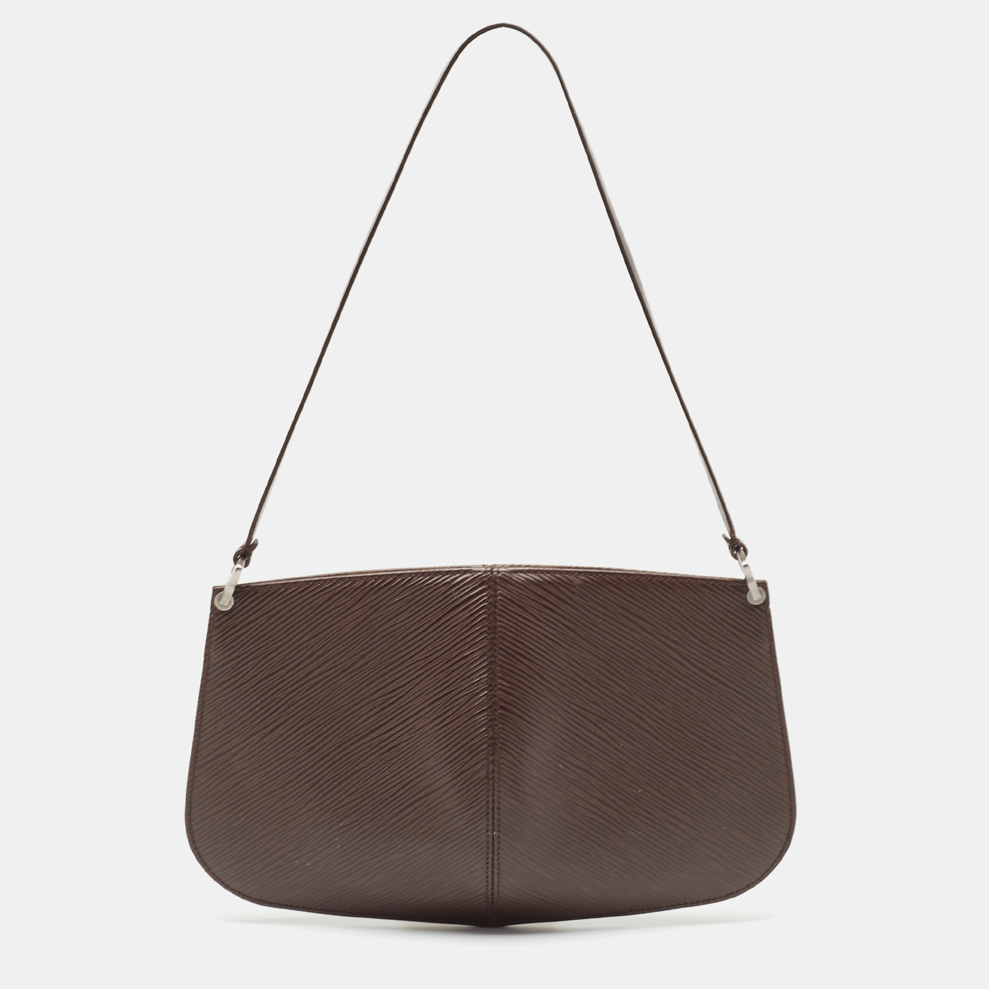 مملوكة مسبقًا Louis Vuitton Moka Epi Leather Demi Lune Pochette Bag